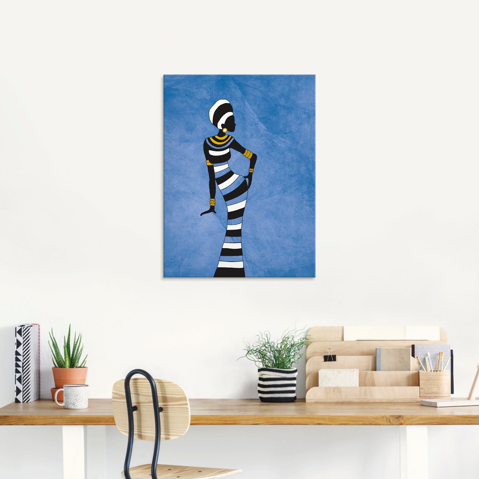 Artland Print op glas Afrikaanse vrouw in verschillende maten