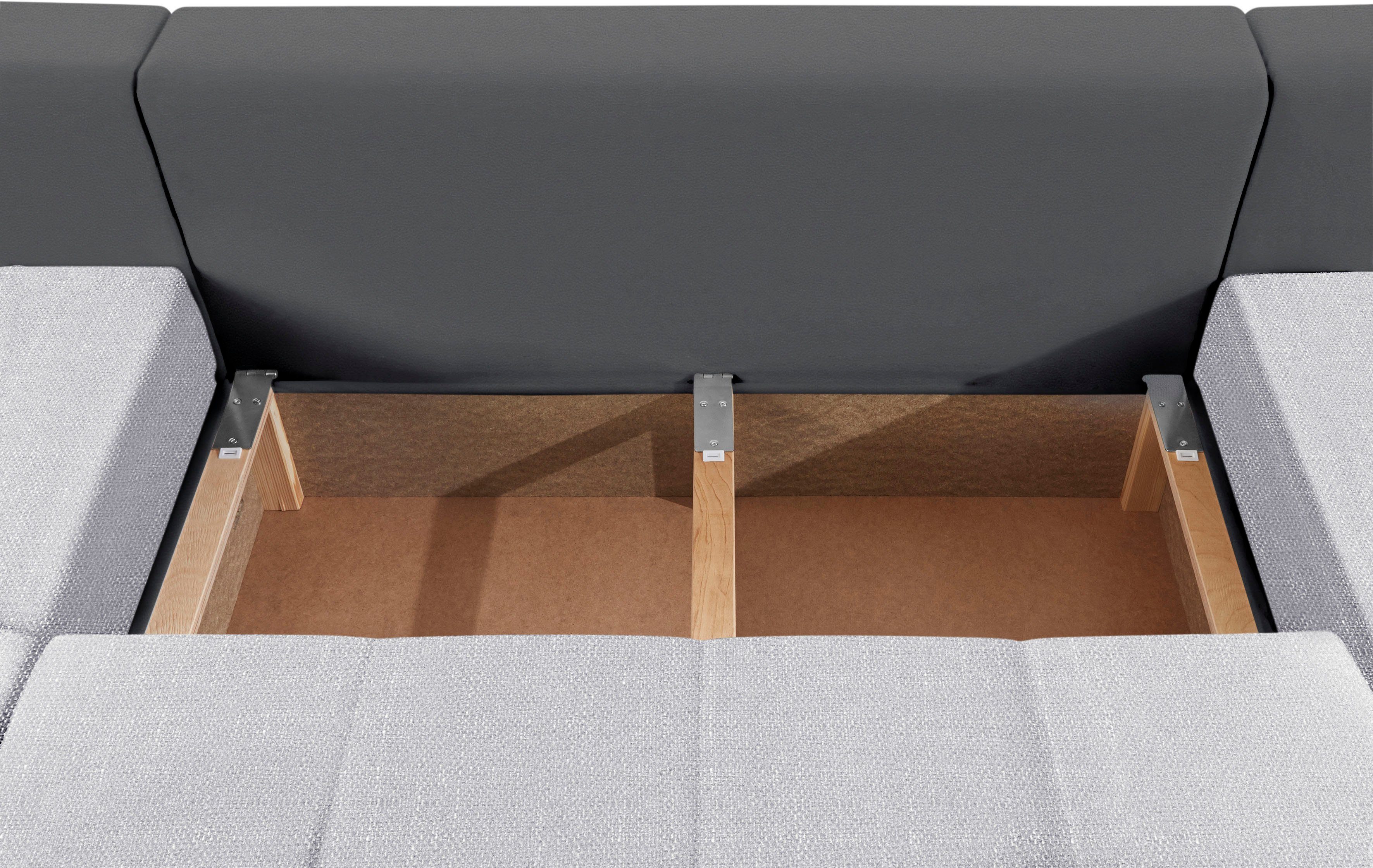 COLLECTION AB Zithoek XXL-Josy U-vorm, breedte 333 cm, met 2 recamieren 77 & 97 cm