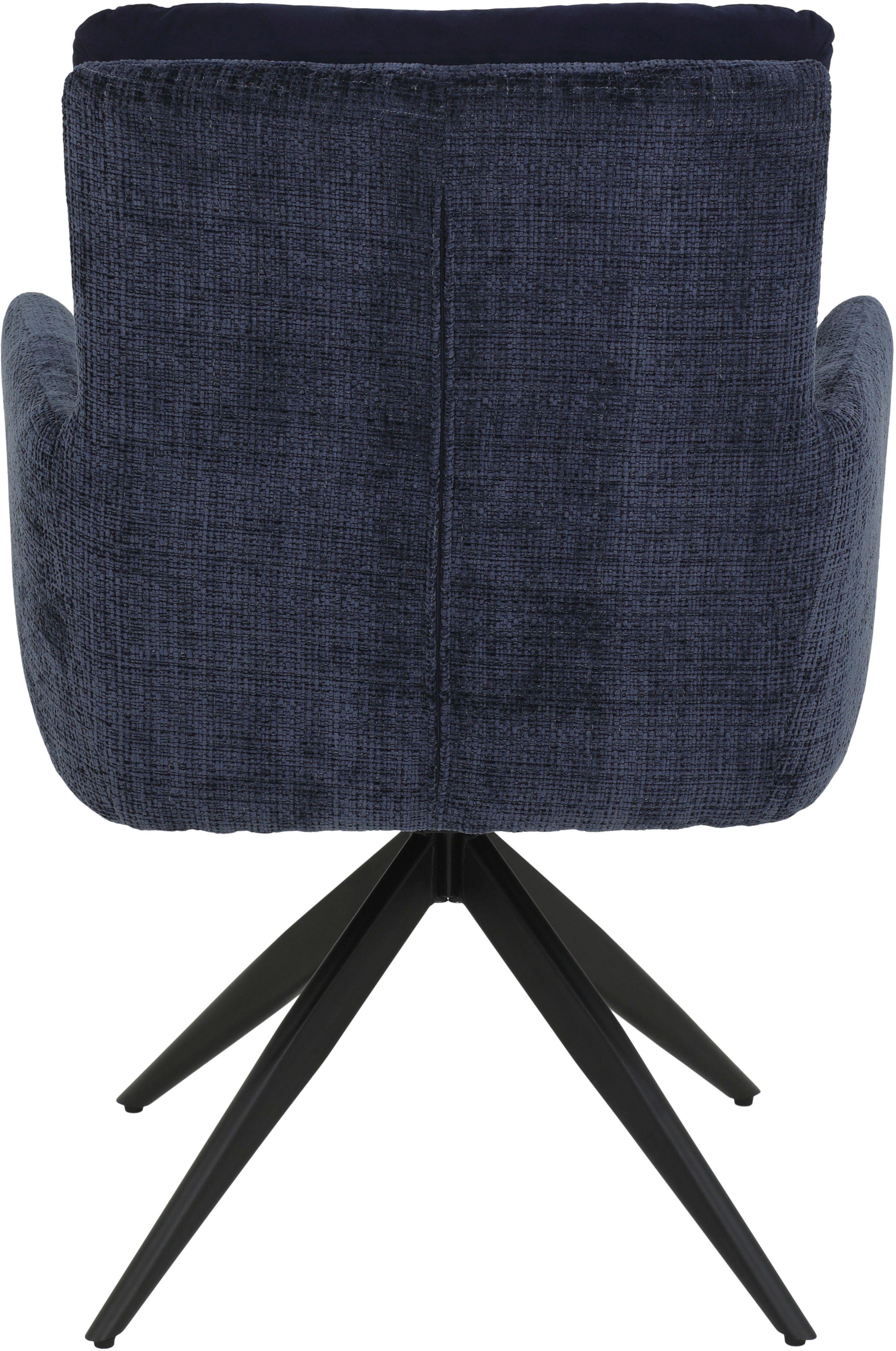 HELA Stoel met armleuningen LEANDRA met auto-Return Comfortstoel met veren, eetkamerstoel draaibaar (set, 2 stuks)