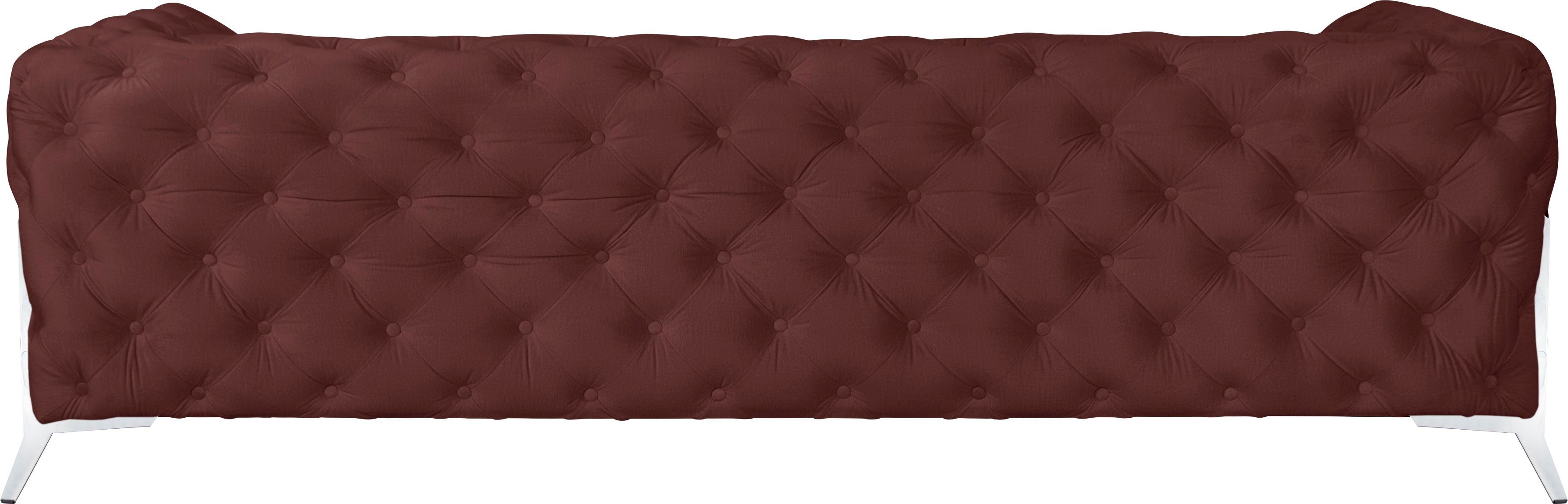 Leonique Chesterfield-bank Amaury luxueuze capitonnage, moderne chesterfield look, kleur van de poten ter keuze