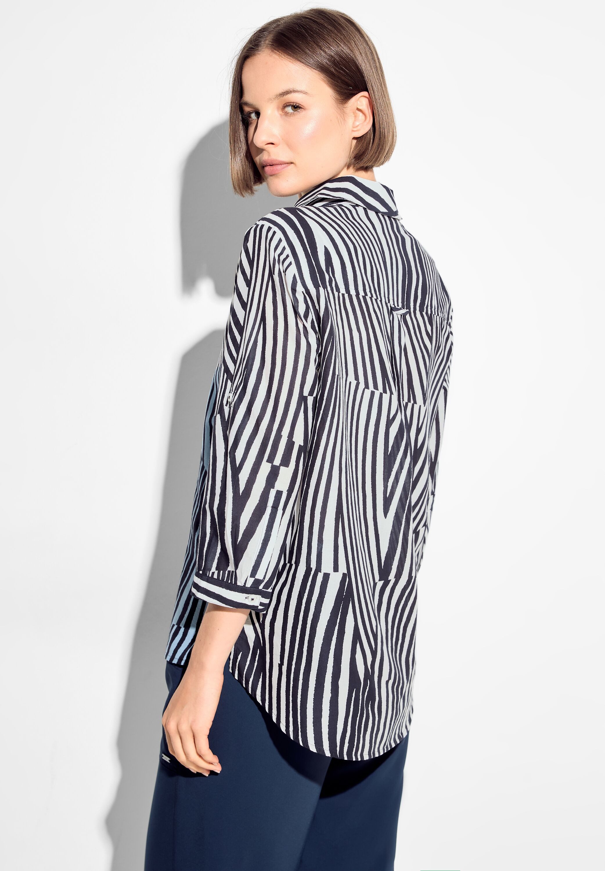 Cecil Blouse zonder sluiting met turn-up 3/4 mouw