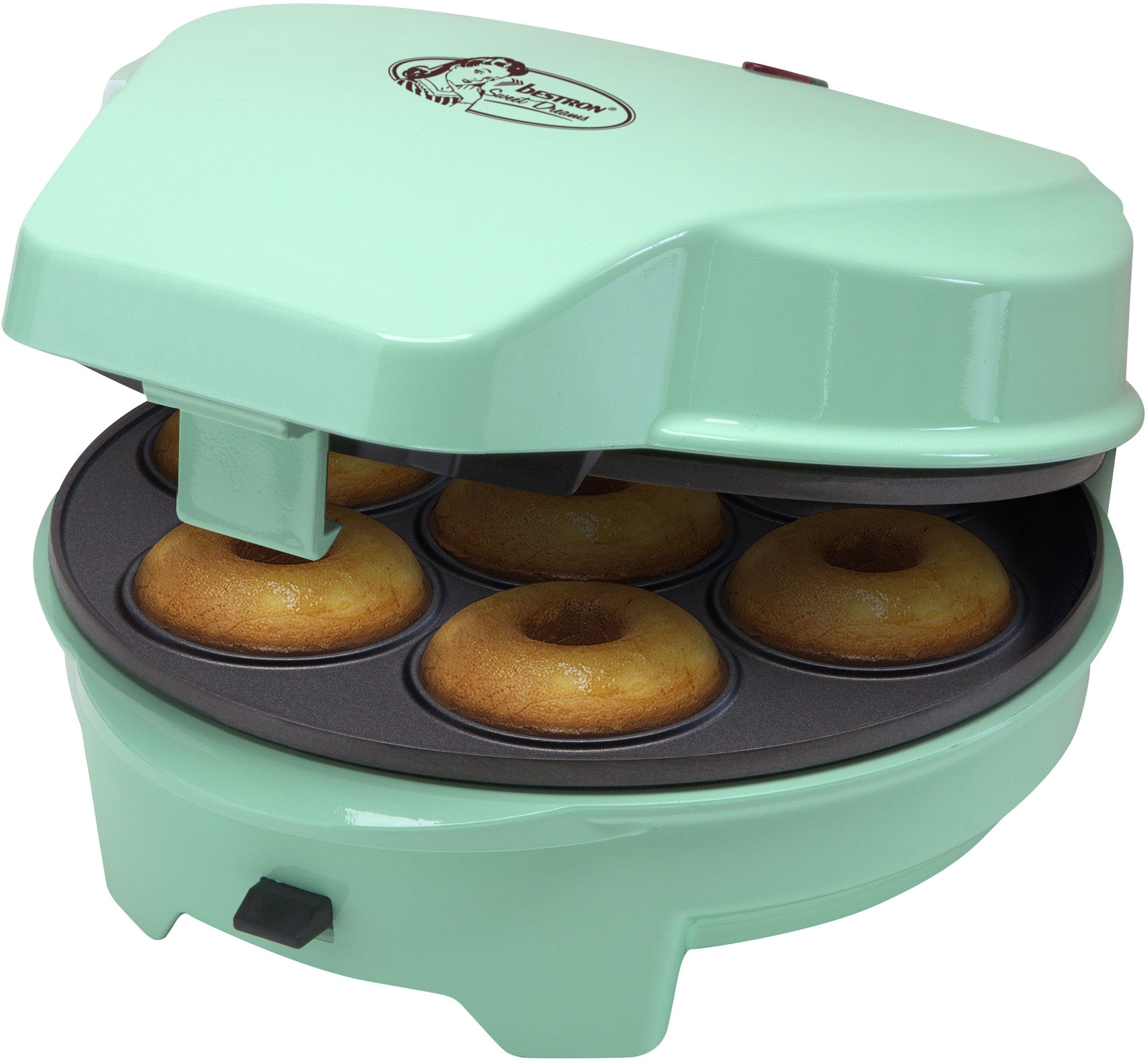 bestron Muffin maker ASW238 Sweet Dreams Retrodesign, met 3 vervangbare bakplaten, antiaanbaklaag