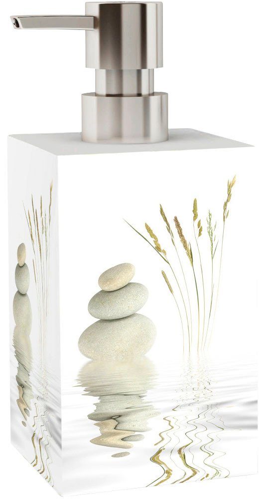 Sanilo Set badkameraccessoires Balance bestaand uit toiletzitting, badmat, stop, zeepdispenser, toiletborstel (complete set, 6-delig)