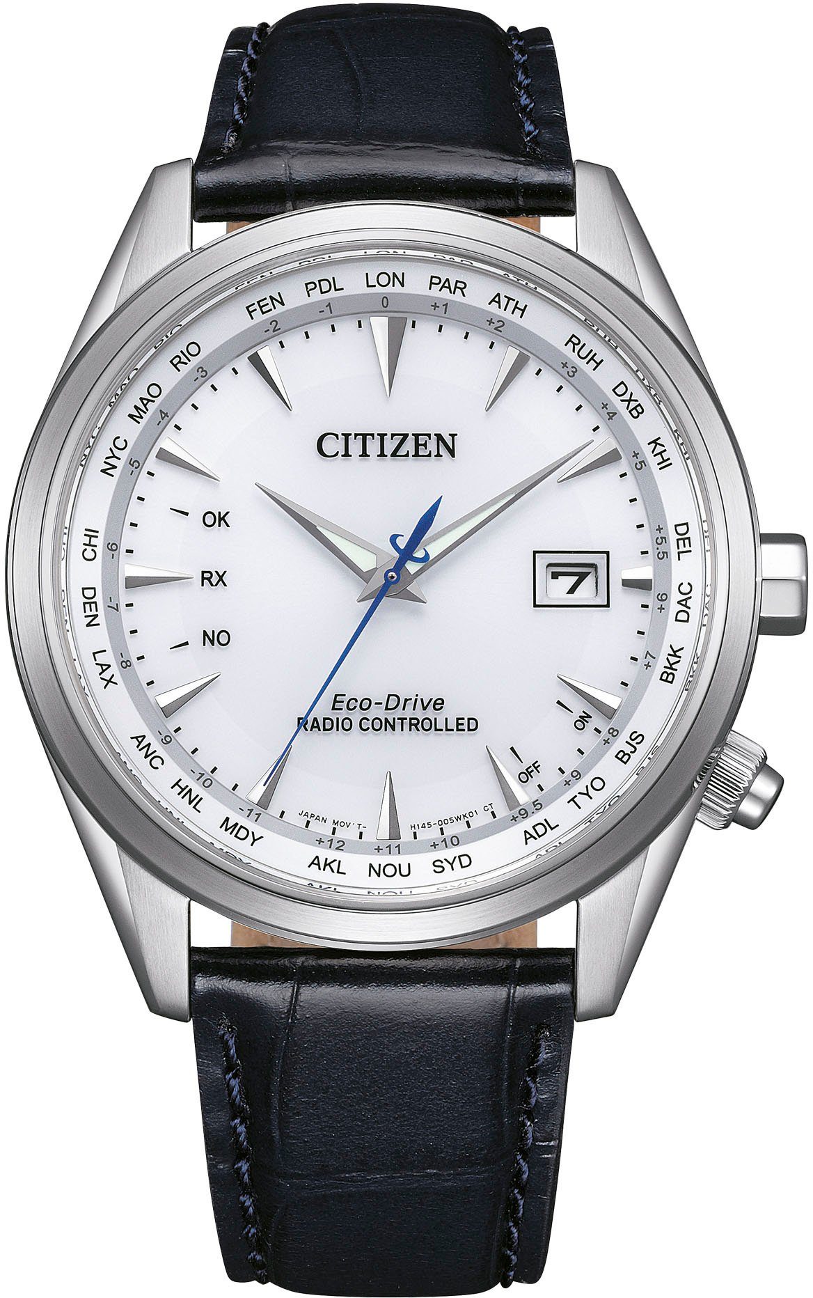 Citizen Radiografisch horloge Polshorloge, herenhorloge, solar, leren band, saffierglas, datum