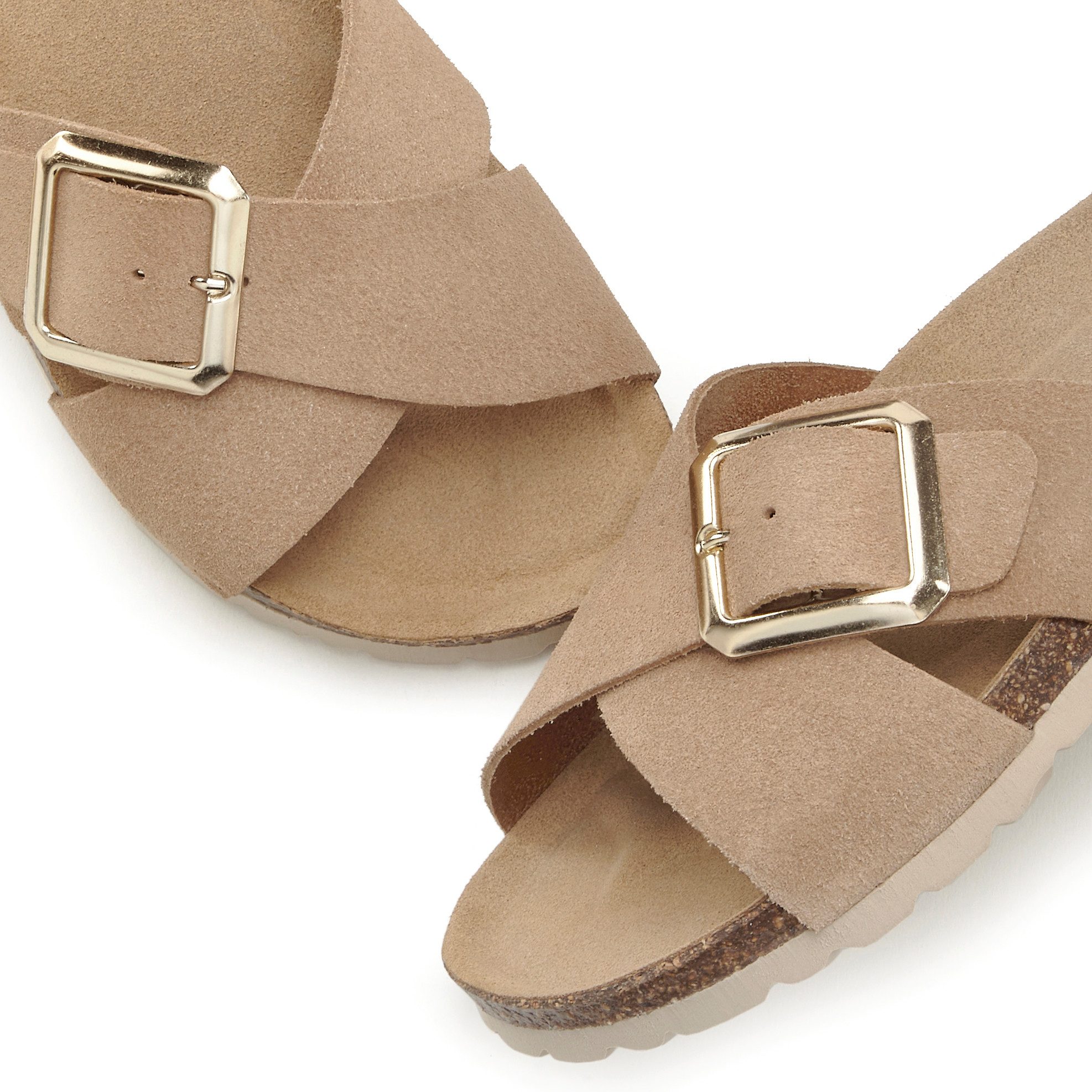 Elbsand Slippers Mule, sandaal, open schoen van hoogwaardig leer met zacht comfortkurk voetbed