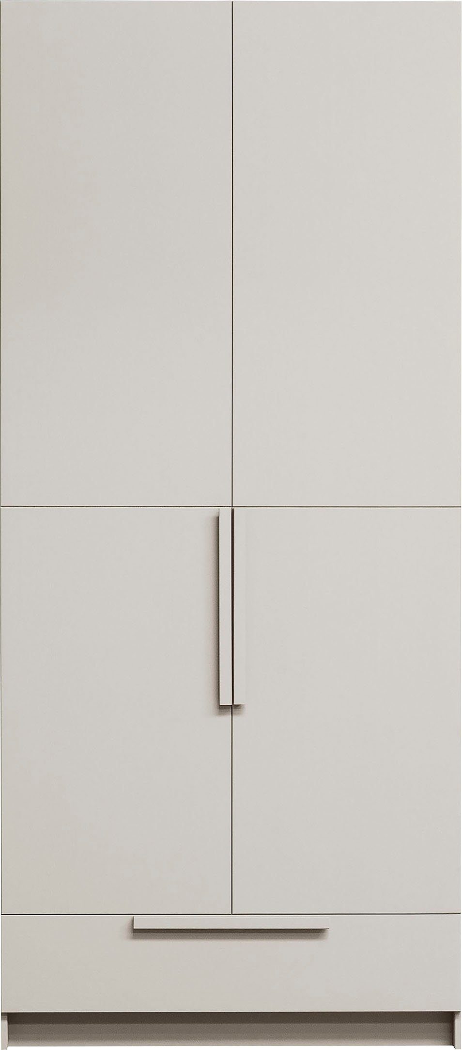 WOOOD Kledingkast Pure met kledingstang, grenenhout, hoogte 215 cm kledingkasten maat 95 cm x 215 cm x 60 cm bruin