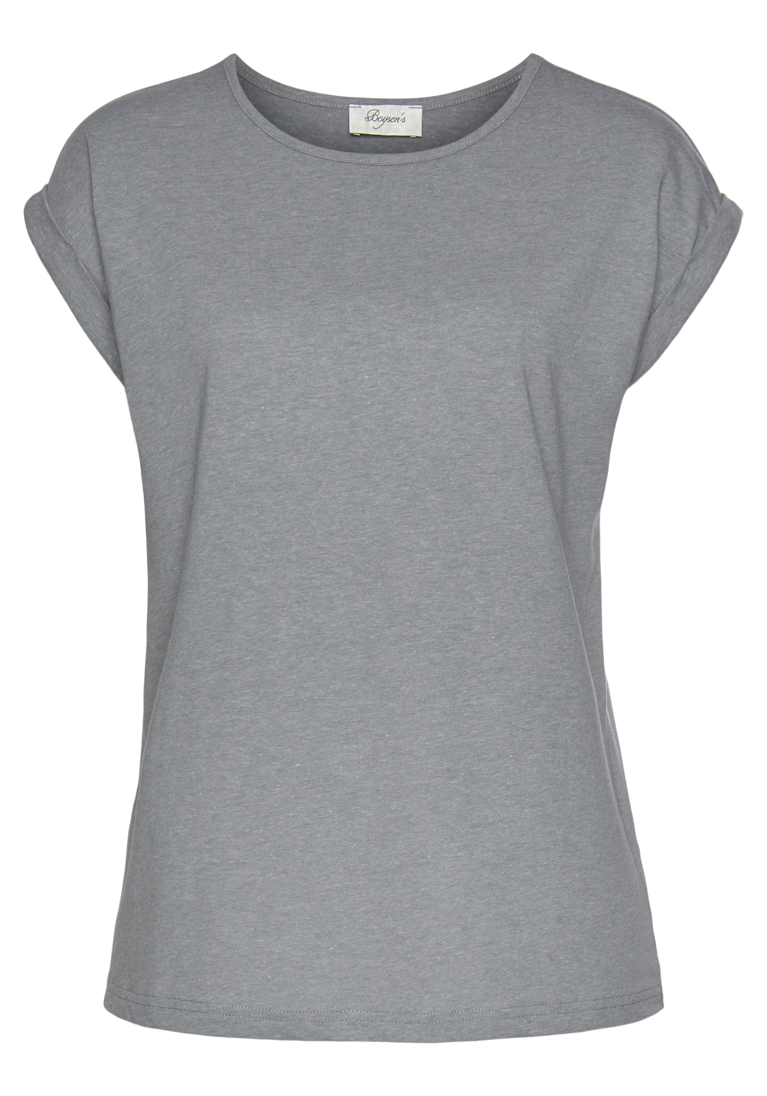 Boysen's T-shirt Korte mouwen, basic, ronde hals, voor vrije tijd en sport (set)