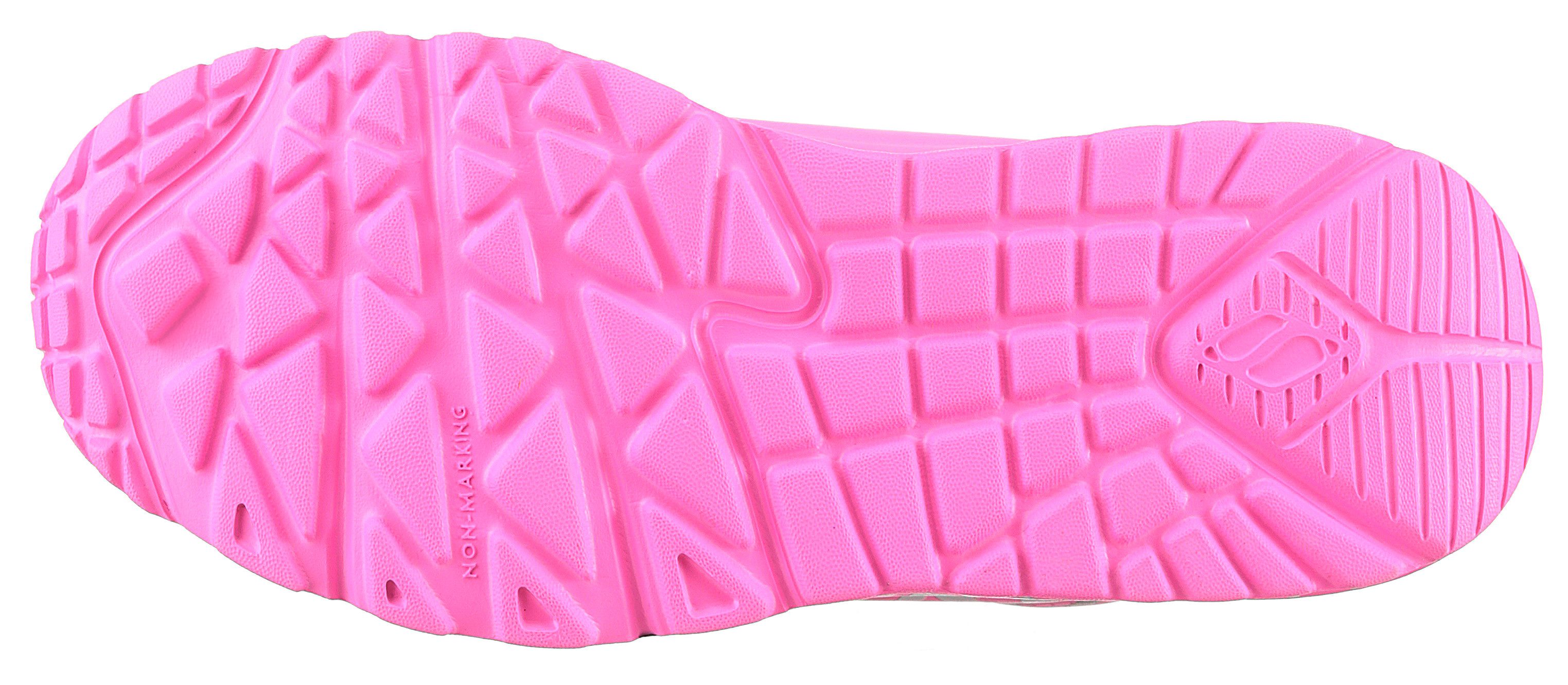 Skechers Sneakers UNO LITE-METALLIC LOVE , wedge-veterschoen, skech-air functie, maat sjabloon om te downloaden