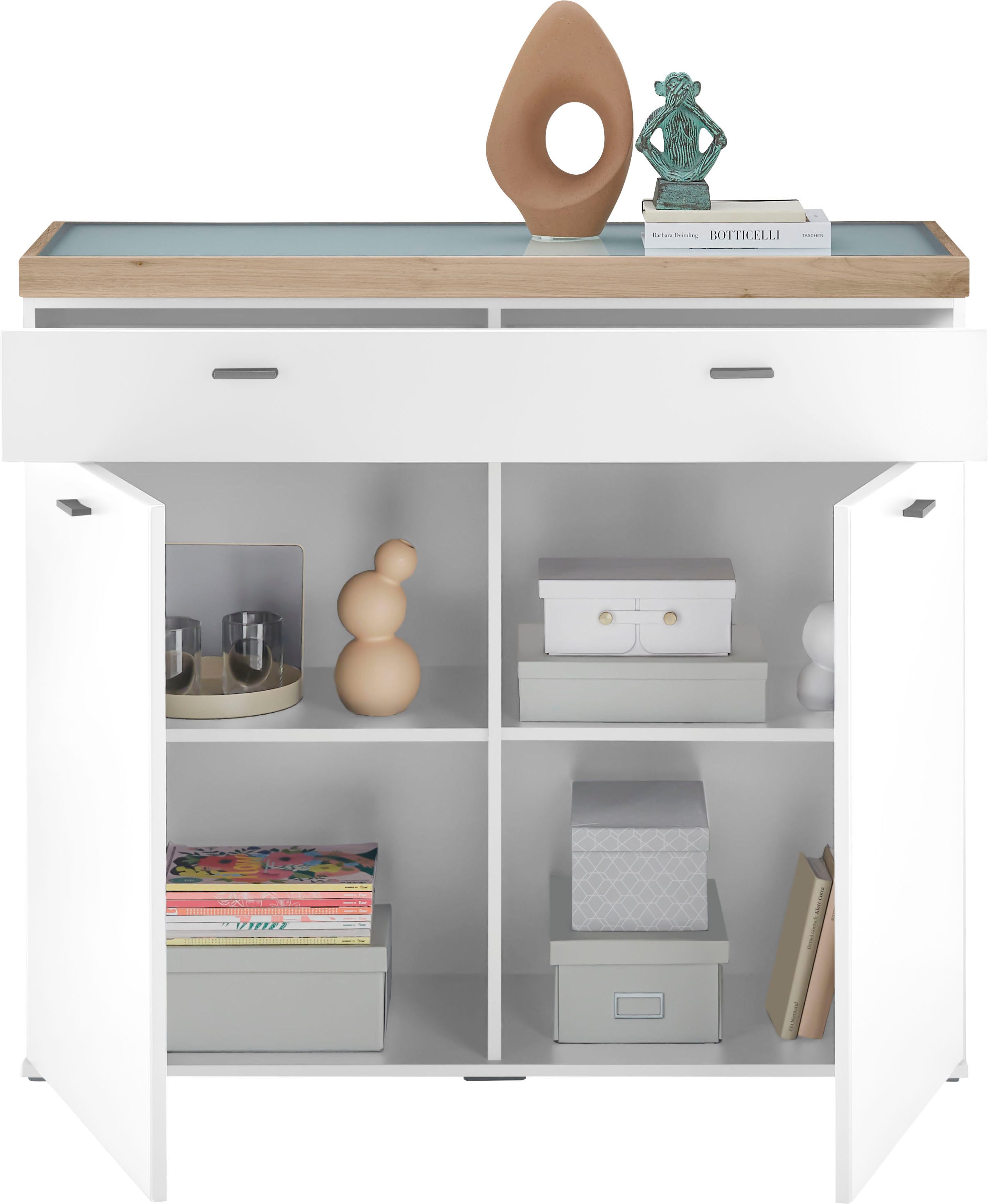 set one by Musterring Dressoir Lancaster Dielen inclusief led-verlichting, met een lade, breedte 121 cm