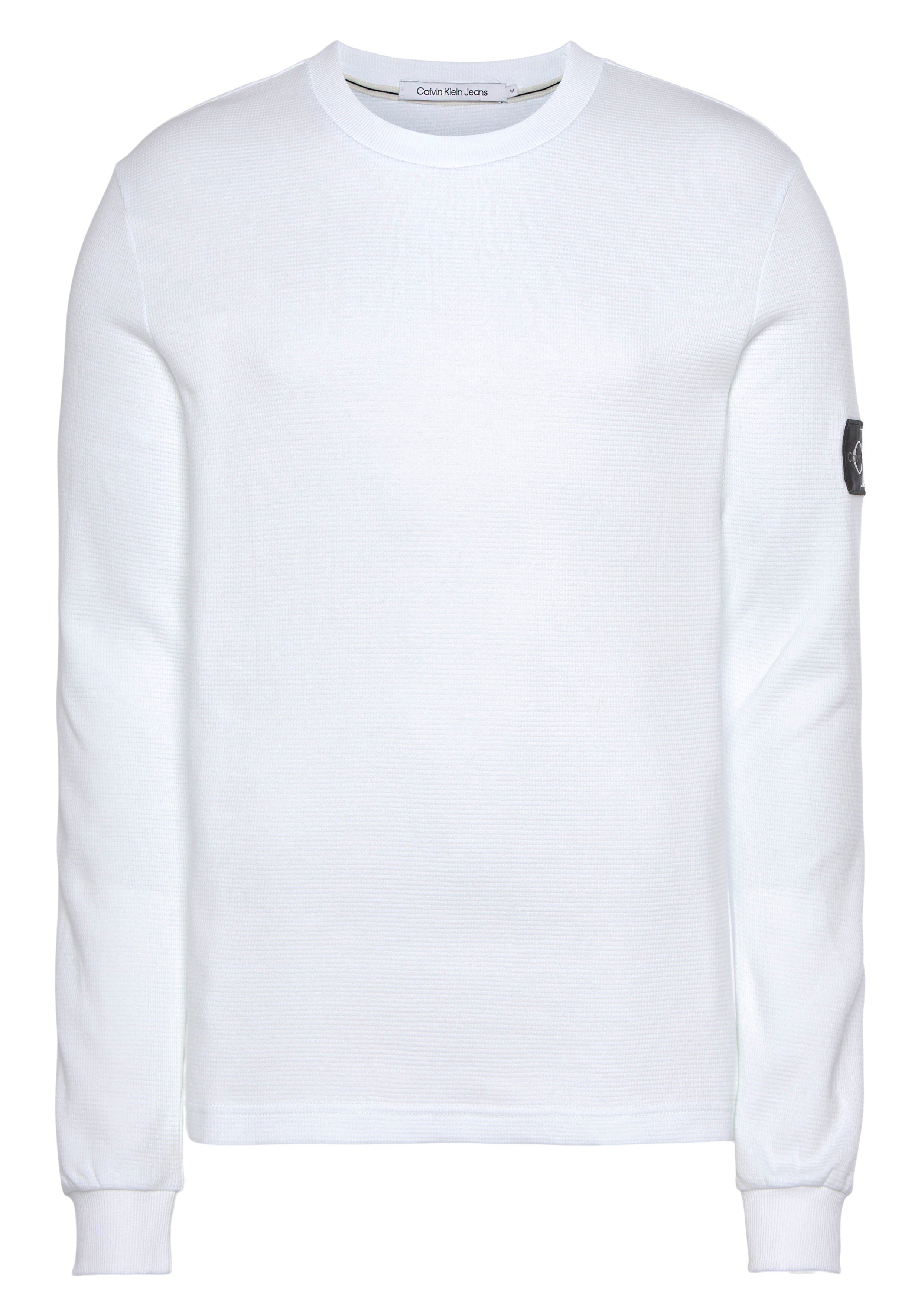 Calvin Klein Shirt met lange mouwen BADGE WAFFLE LS TEE