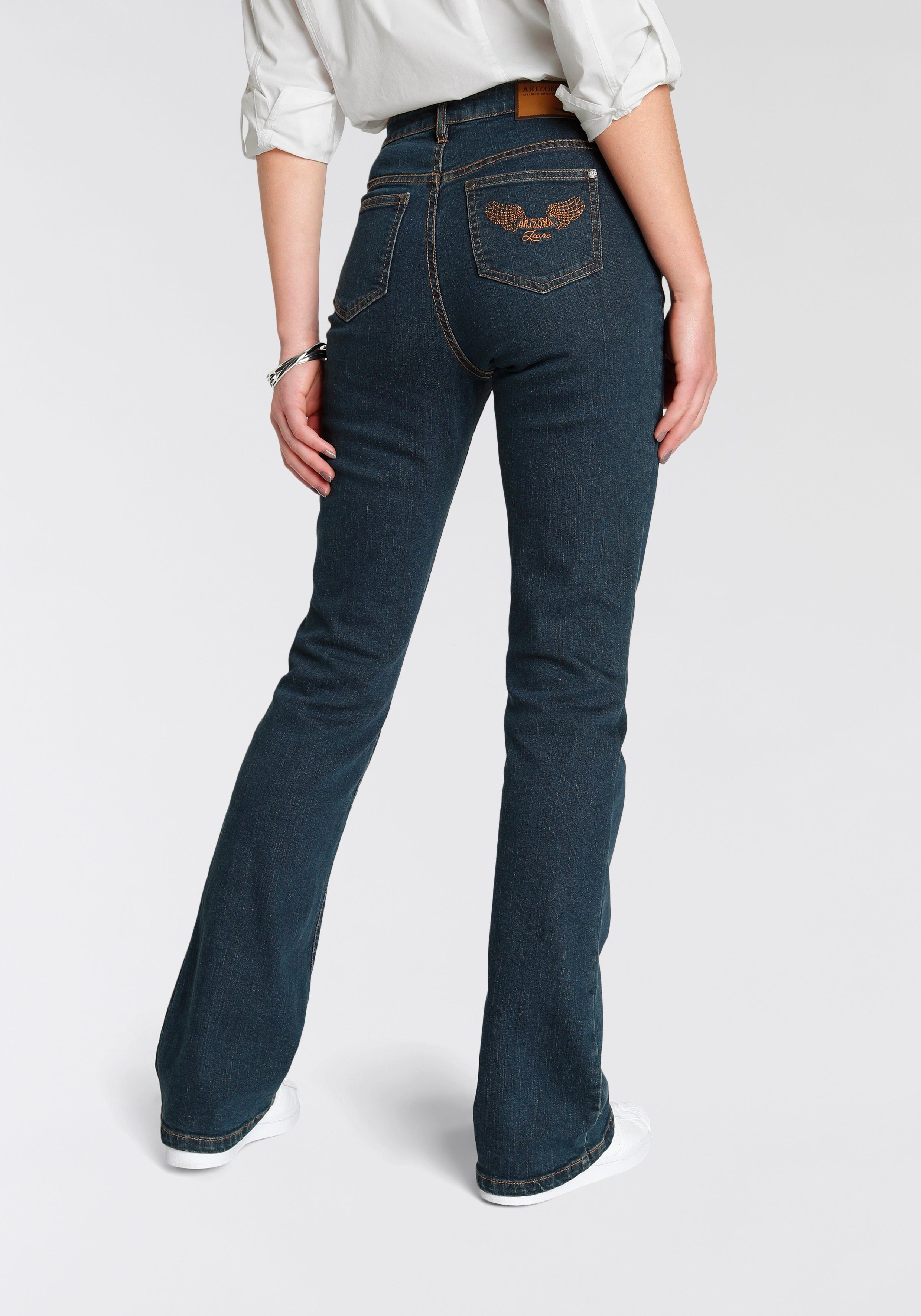 Arizona Bootcut jeans Comfort Fit uitlopende pasvorm, met steekzakken, hoge taille