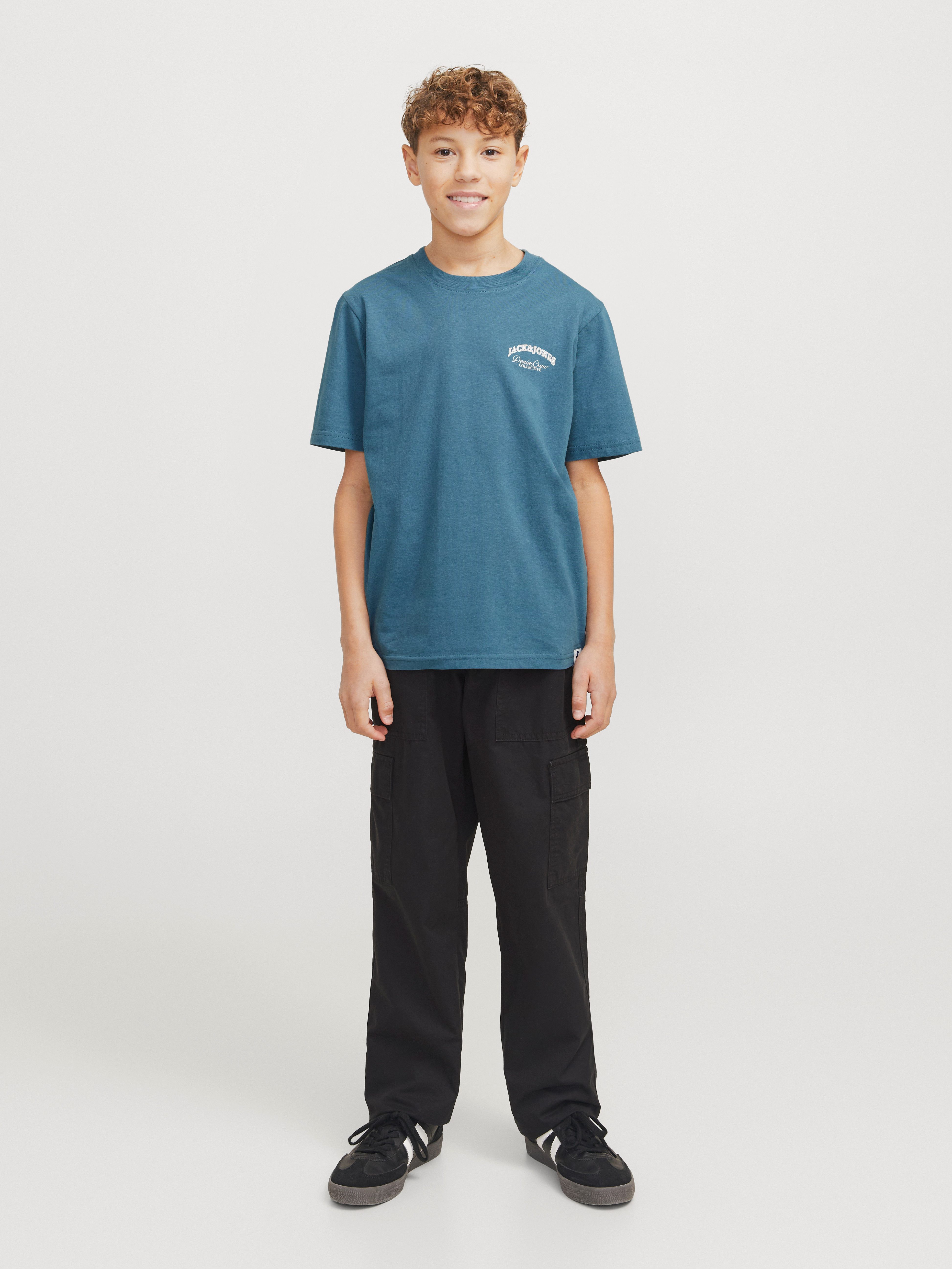 Jack & Jones Junior T-shirt JJEBRANDES BACKP RELAXED TEE SS SN JNR