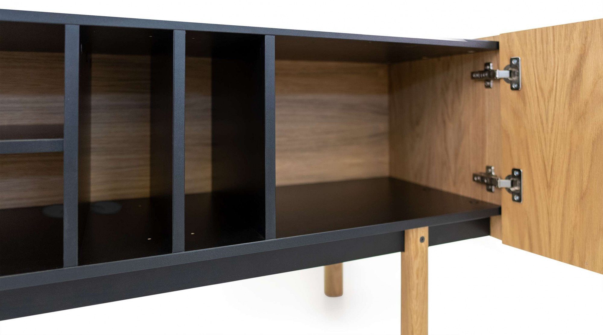 Woodman Dressoir PORTO Commode, decoratieve frezingen, met eikenhoutfineer, breedte 175 cm