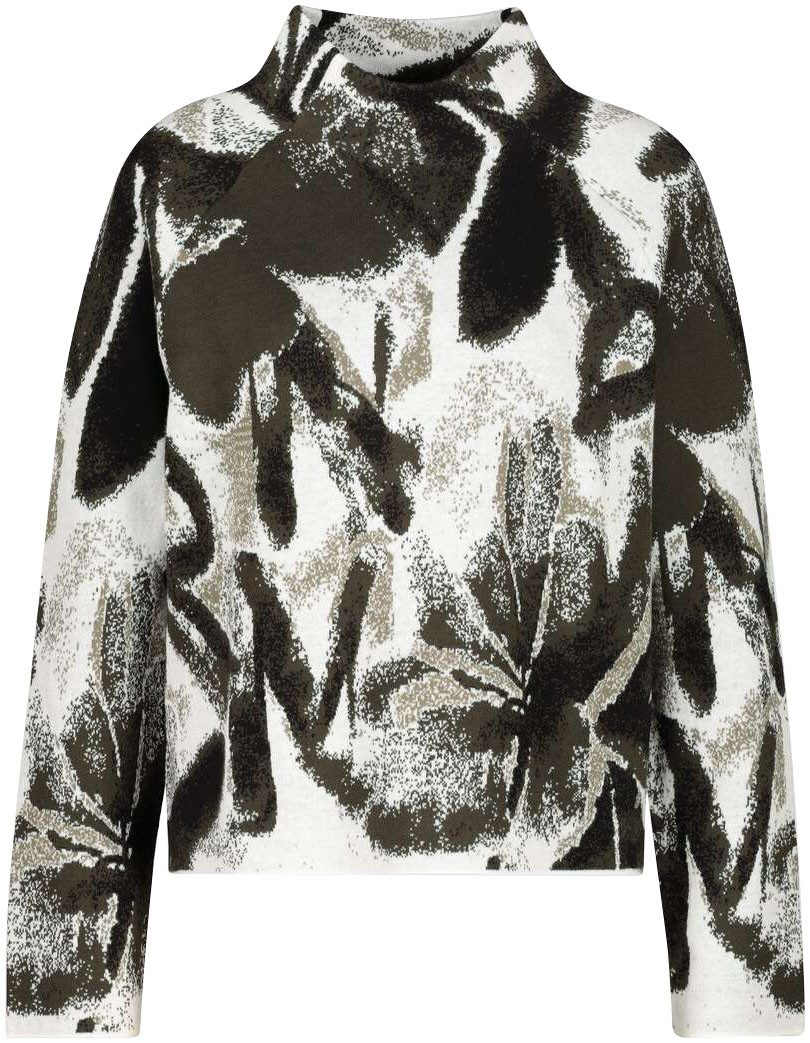 Monari Gebreide trui met bloemenprint