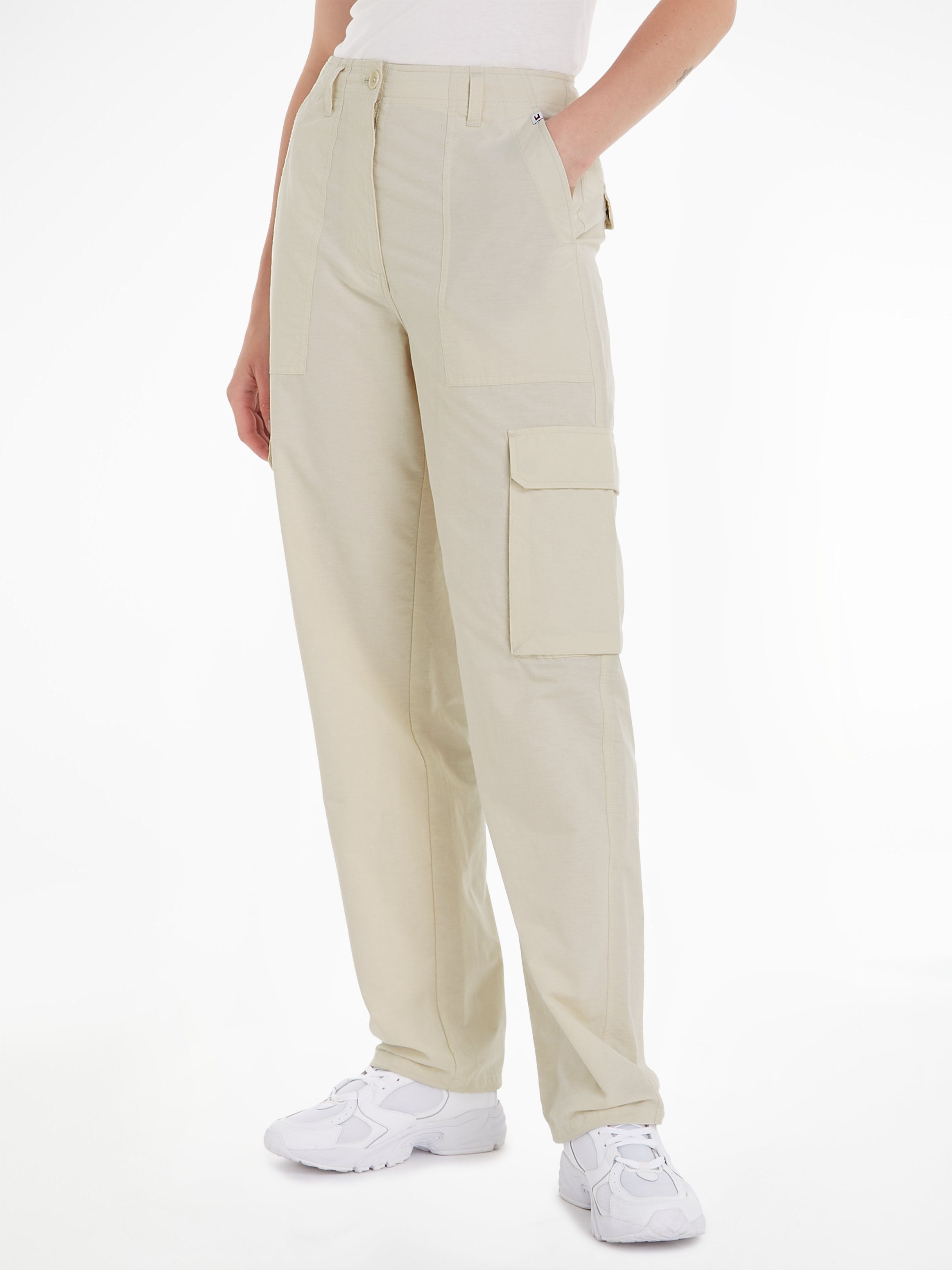 TOMMY JEANS Cargobroek TJW HARPER HR CARGO PANT met grote opgestikte zakken