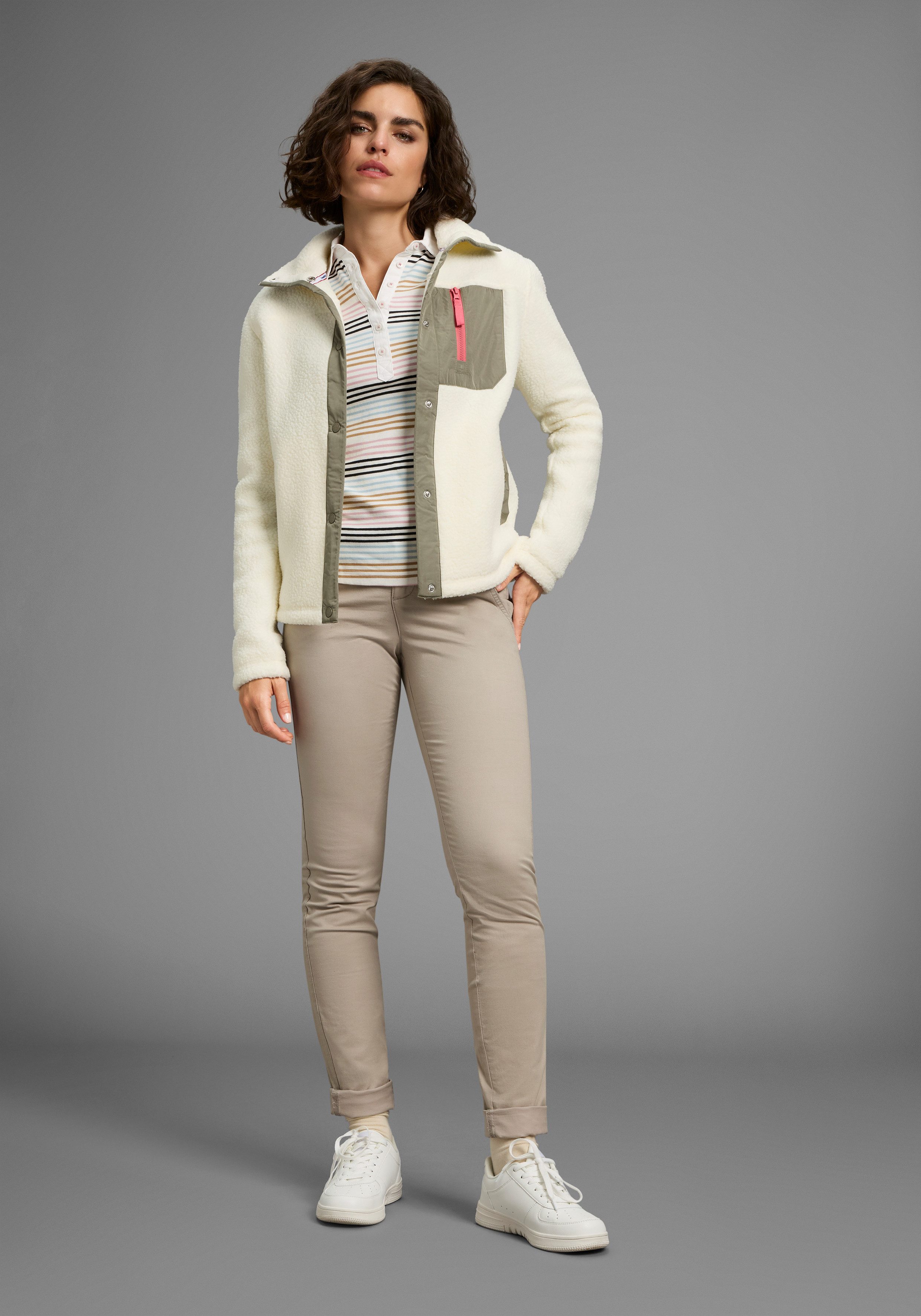 KangaROOS Chino in smal model, met koord te strikken (set, 2-delig, Met riem)