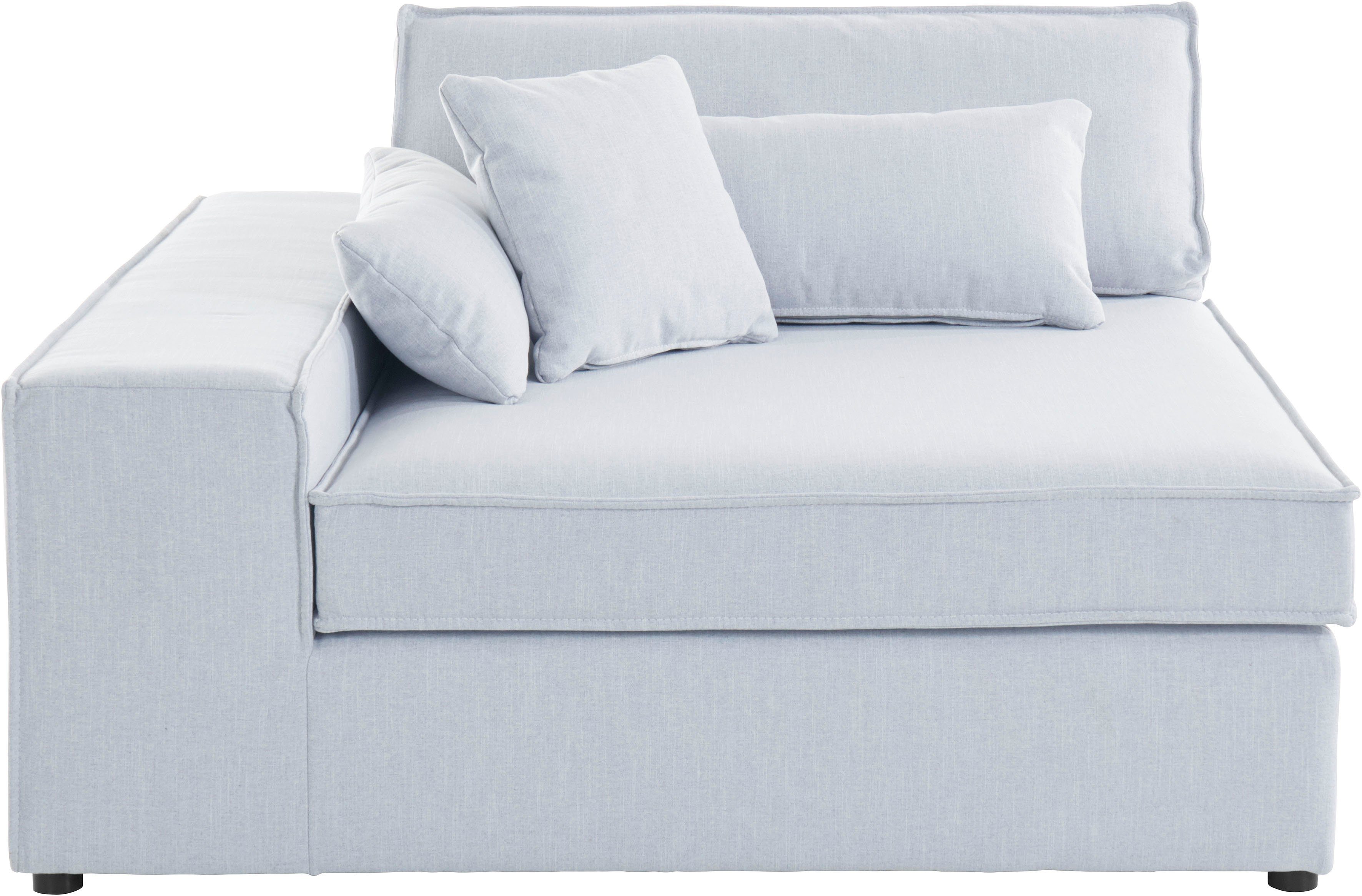 RAUM.ID Sofaelement Enid als deel van een modulaire bank, stevig zitcomfort zilver, modulaire banken, Armleuning links