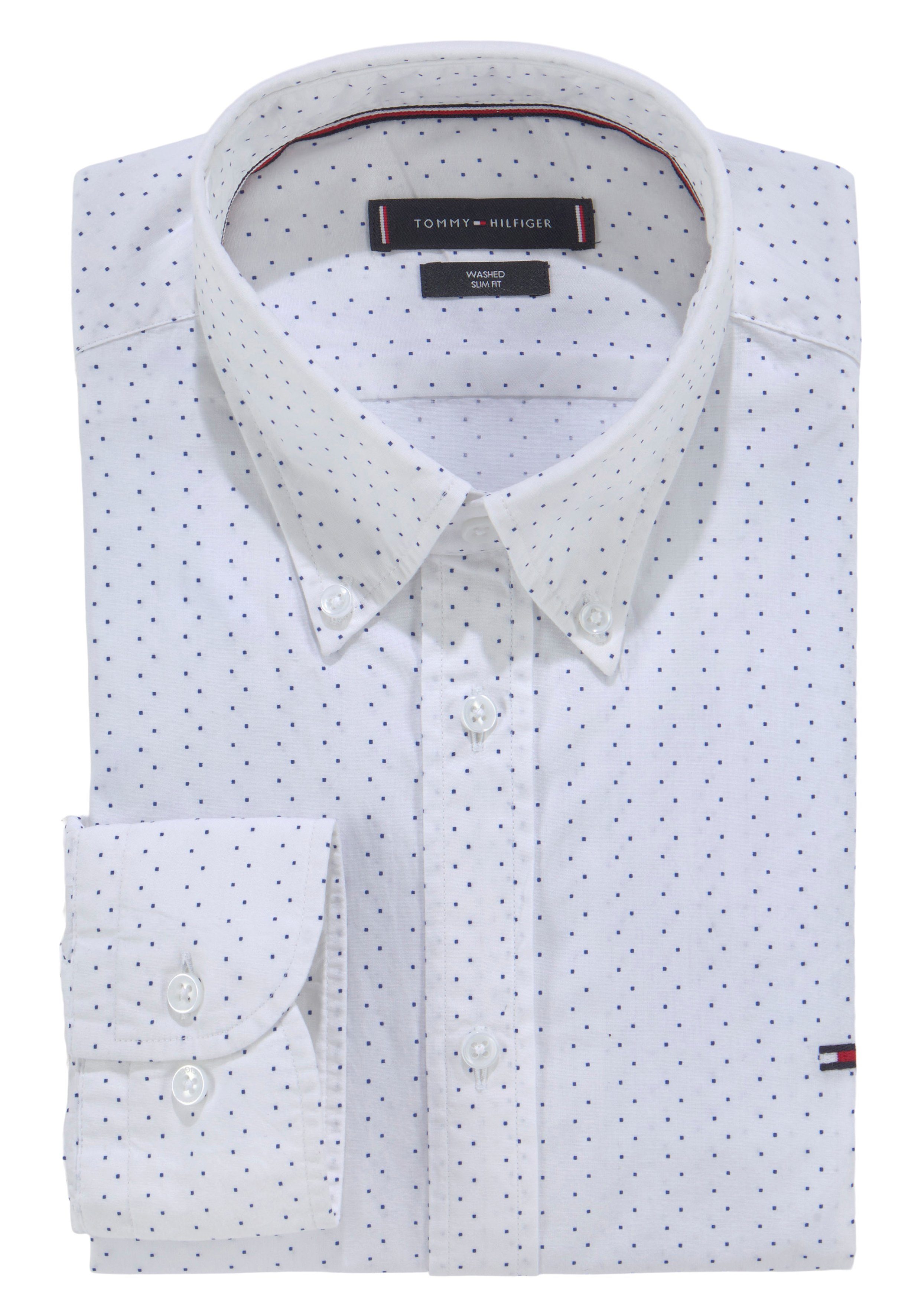 Tommy Hilfiger TAILORED Businessoverhemd CL-W DOT PRINT SF SHIRT