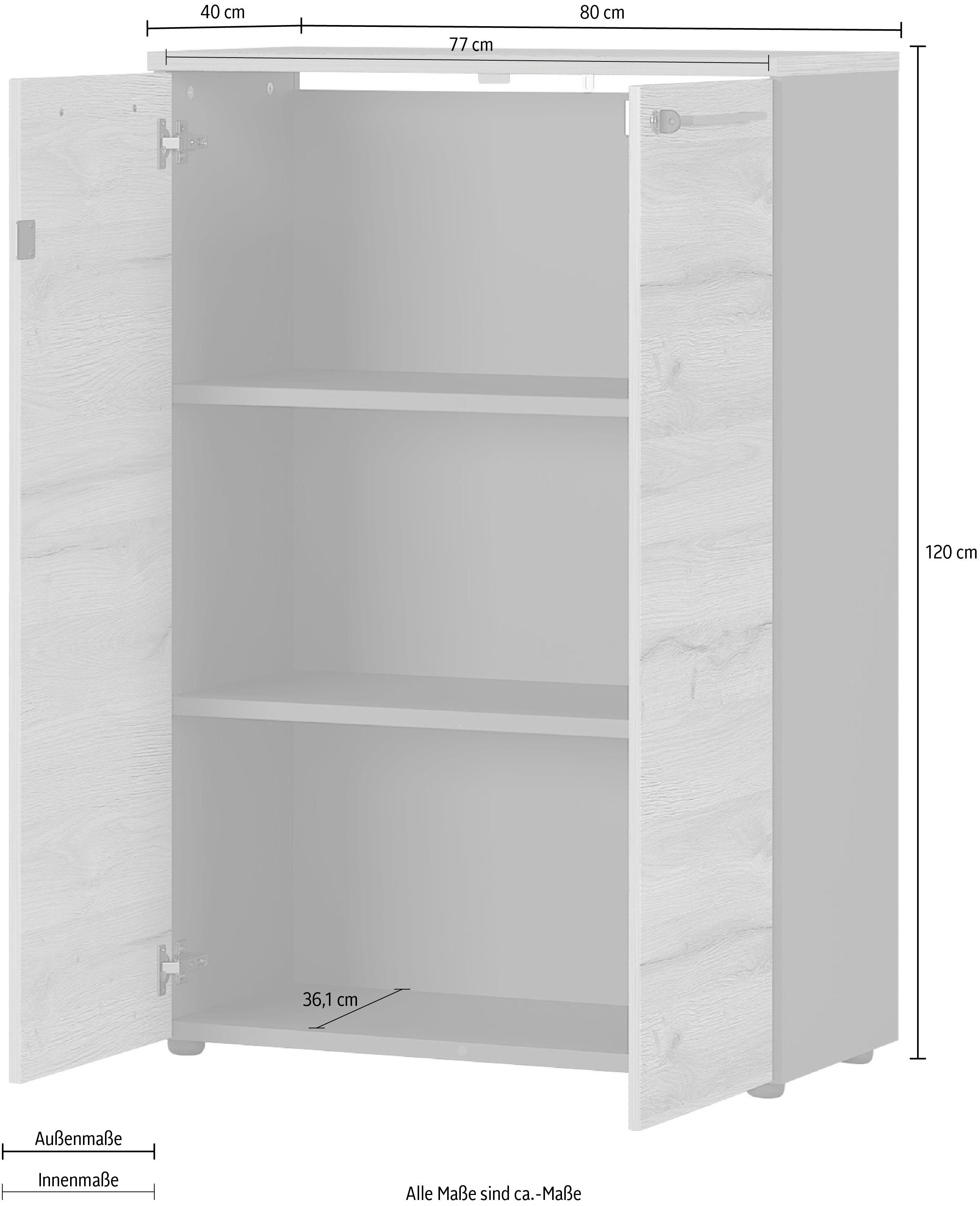 GERMANIA Archiefkast GW-Agenda opt. met lade, afmetingen 80x120 cm, made in germany