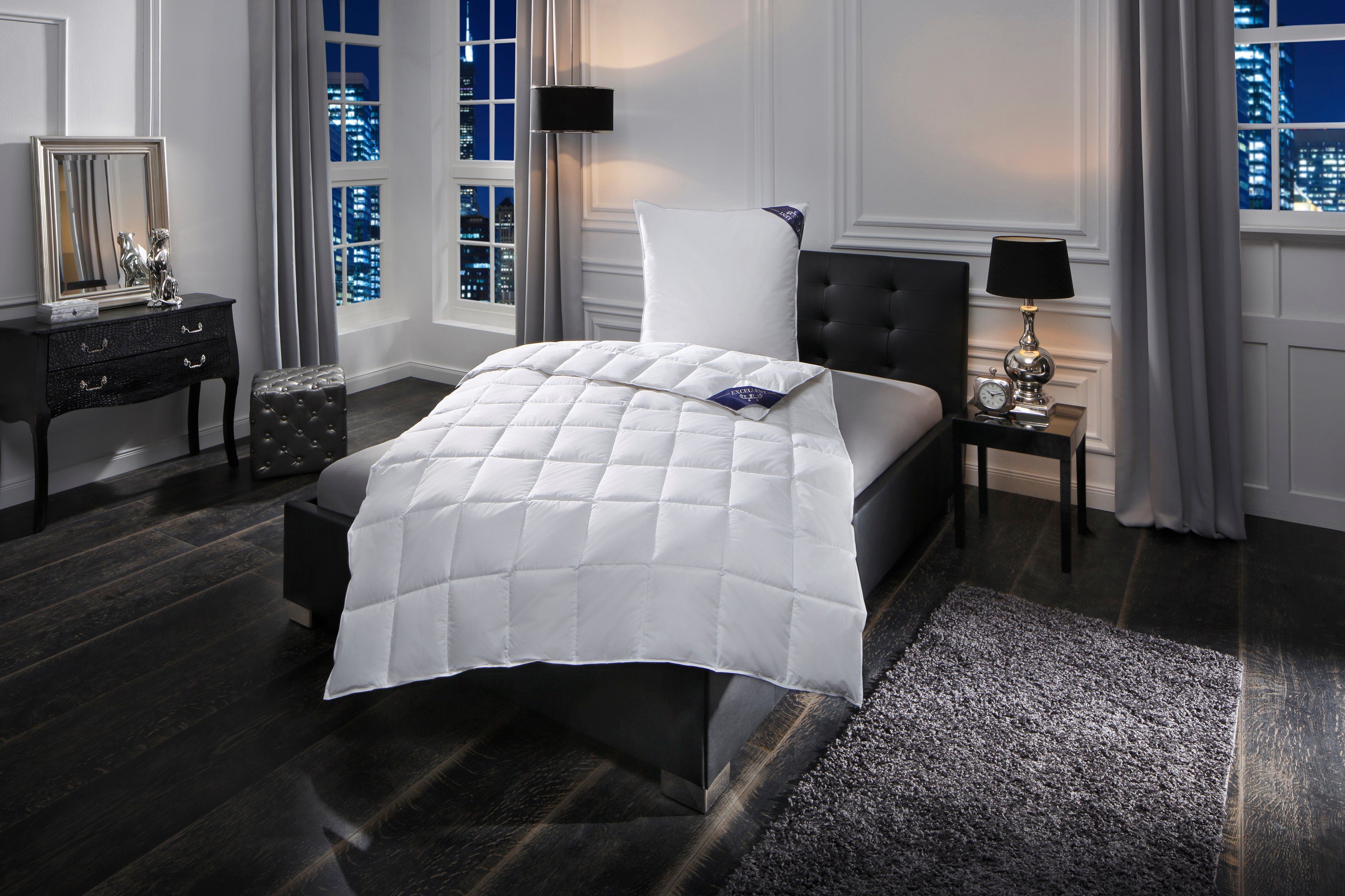 Excellent Donzen dekbed + veren kussen Dekbedset Zürich, herfst, winter en andere warmteklassen Dekbed 2x135x200 en 155x220 cm & 2x kussens 40x80 &