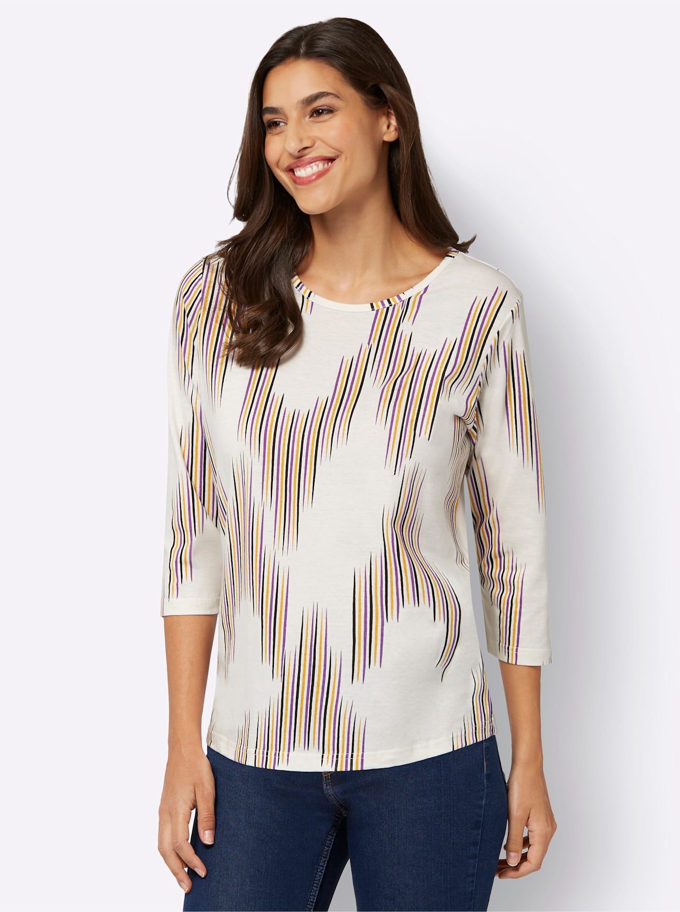 Shirt met 3/4 mouwen Shirt met ronde hals (1-delig)