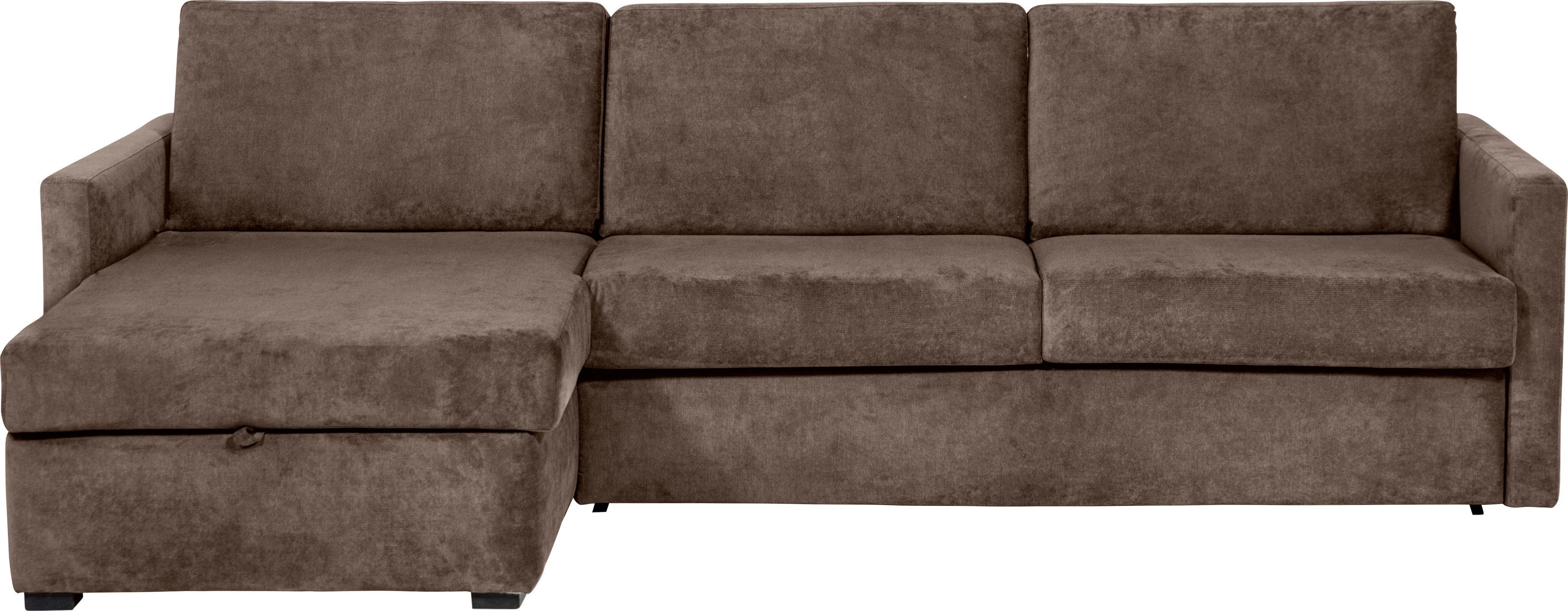Places of Style Slaapbank GOLDPOINT hoekbank 264 cm, ligoppervlak (140/200 cm), L-vorm, Slaapfunctie, Bonell-binnenveringsmatras en volwaardige bedfunctie
