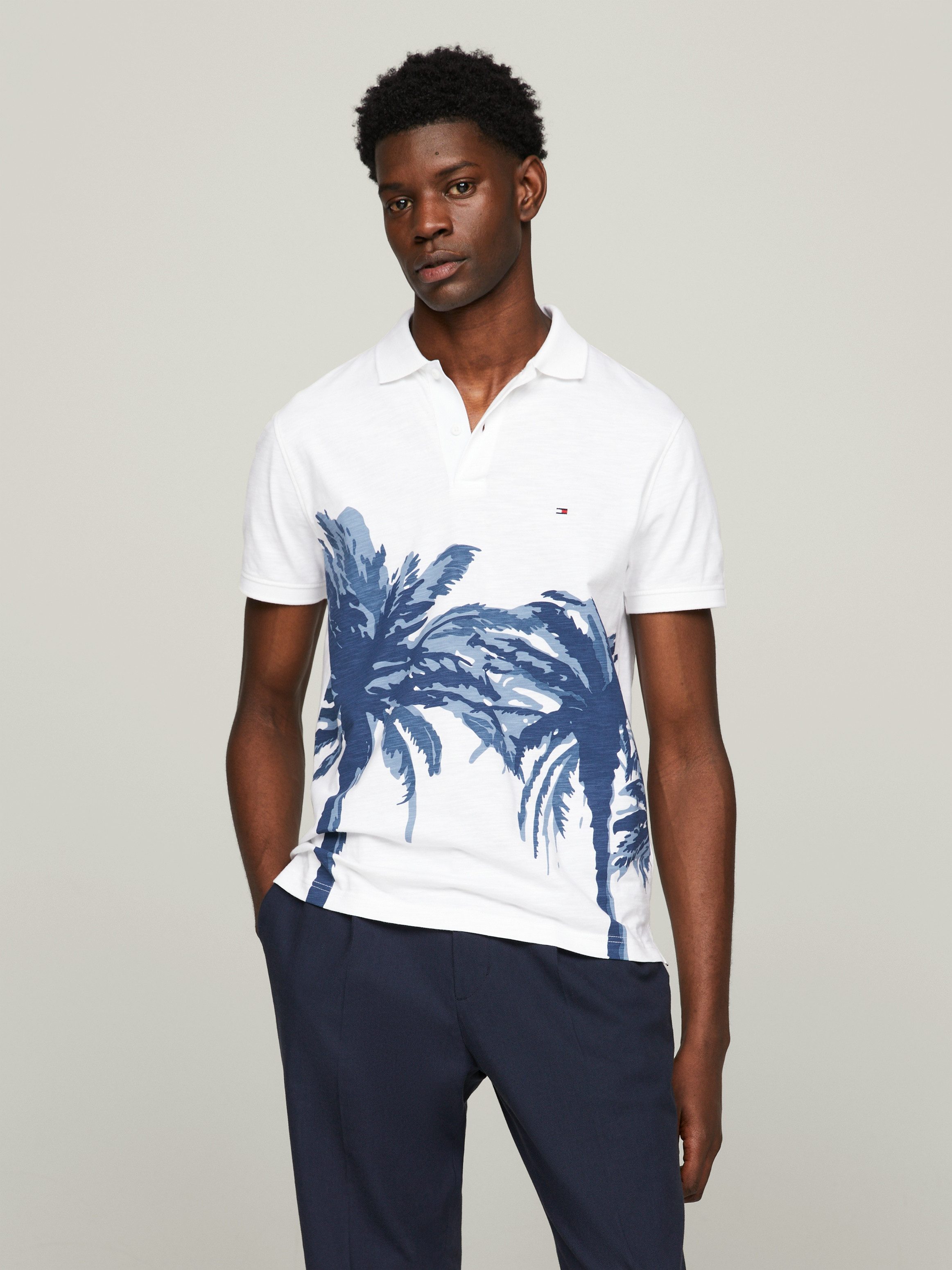 Tommy Hilfiger Poloshirt PALM PLACEMENT PRINT REG POLO