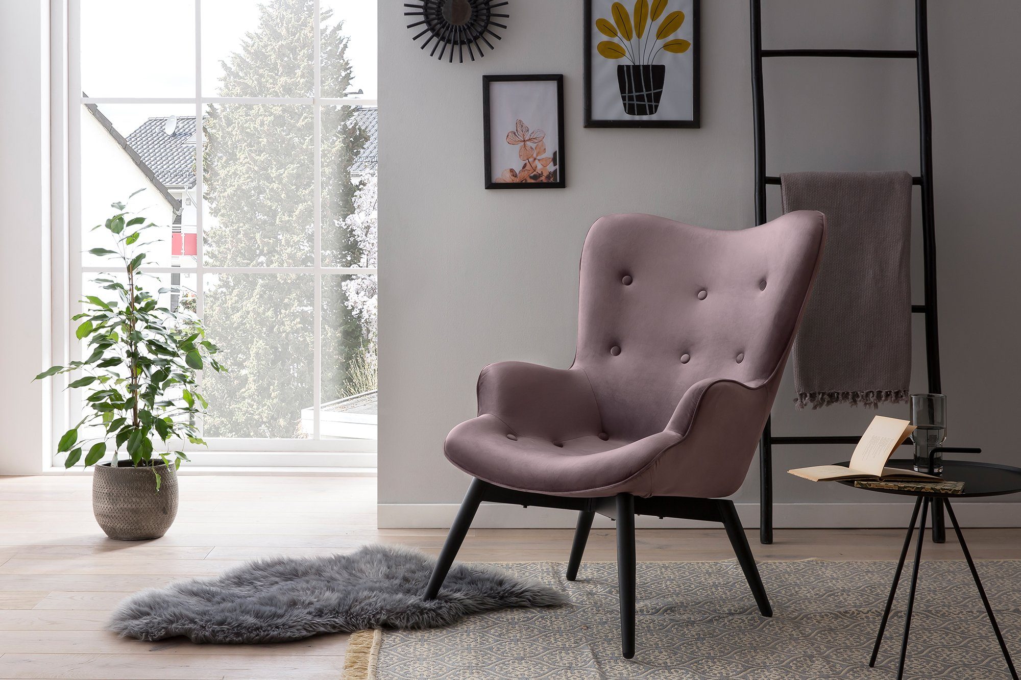 SalesFever Fauteuil Decoratieve knopen in de rugleuning (1 stuk)
