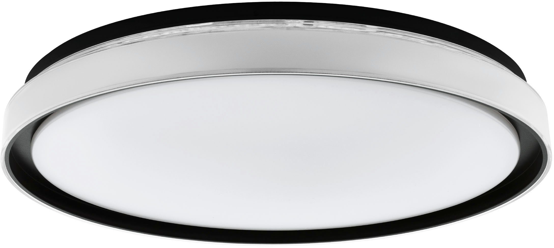 EGLO Plafondlamp SELUCI Plafondlamp in zwart van staal - 10W - warmwit - koudwit (1 stuk) plafondlampen zwart