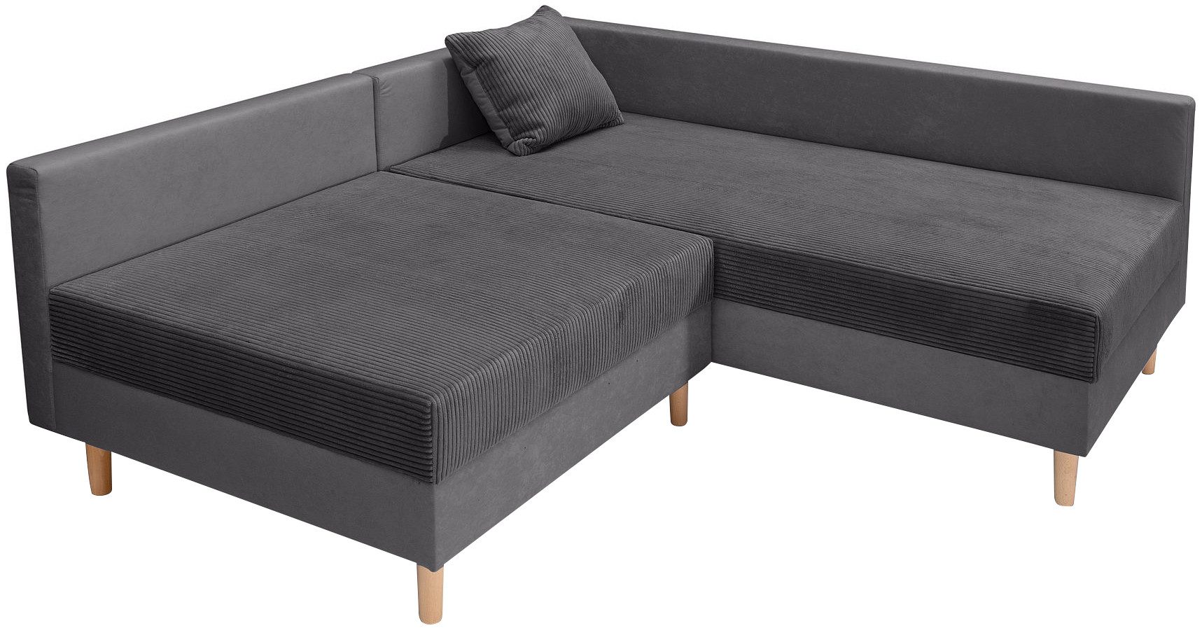 COLLECTION AB Hoekbank L-model Hoekbank, ottomane aan de rechterzijde monteerbaar, comfortabele Bonnell-pocketvering