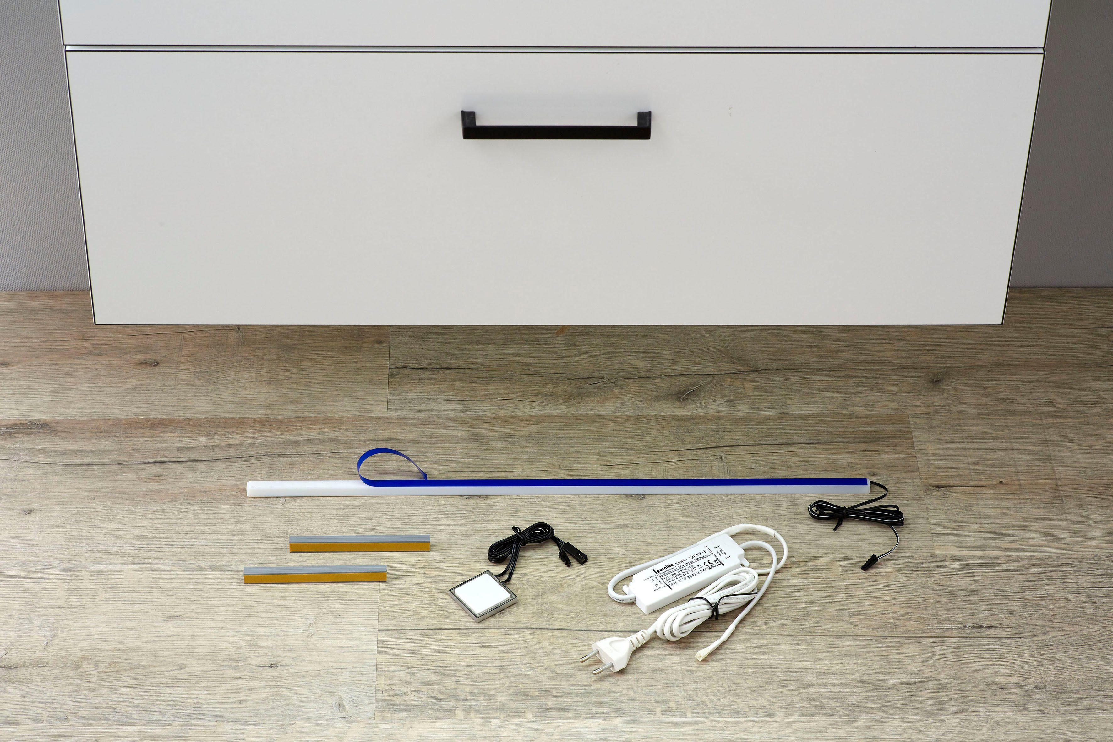 Saphir Inbouwlamp Quickset verlichtingsset incl. transformator en aanraaksensor, 60 cm breed (1 stuk)