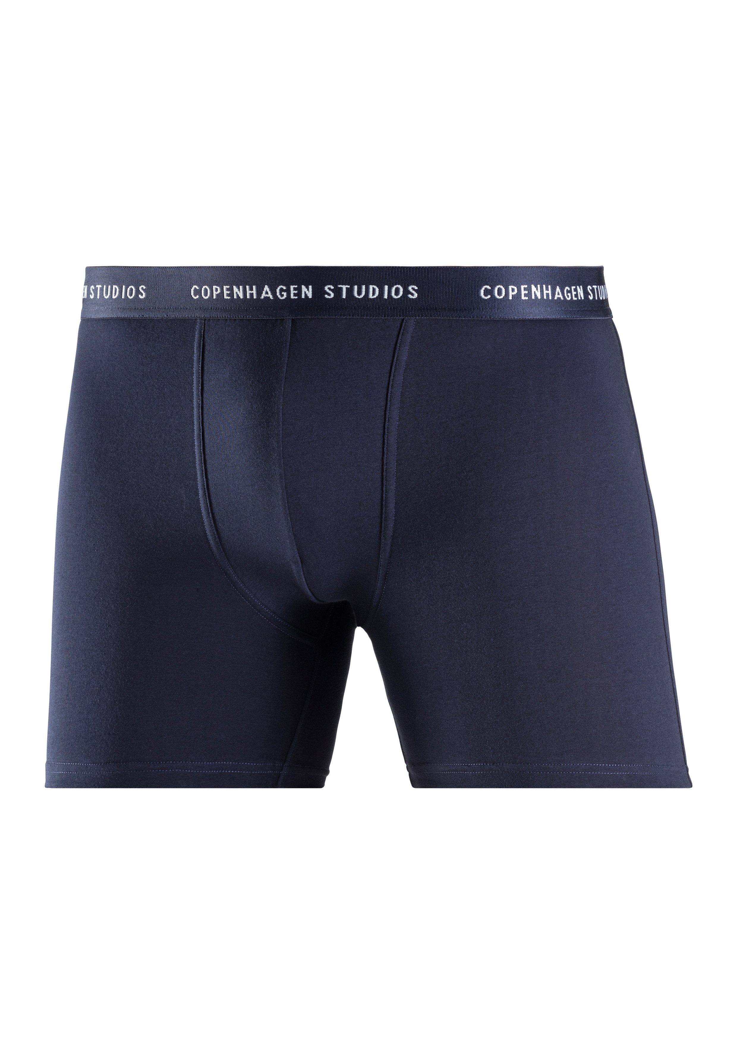 Copenhagen Studios Lange boxershort Boxershorts voor heren met langere pijpen en logo-tailleband (set, 3 stuks)