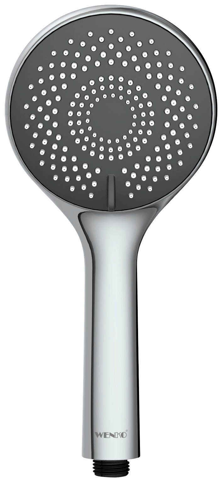 WENKO Handsproeier Watersaving systeem Douchekop Watersaving grijs, diameter 11 cm douchekoppen zilver
