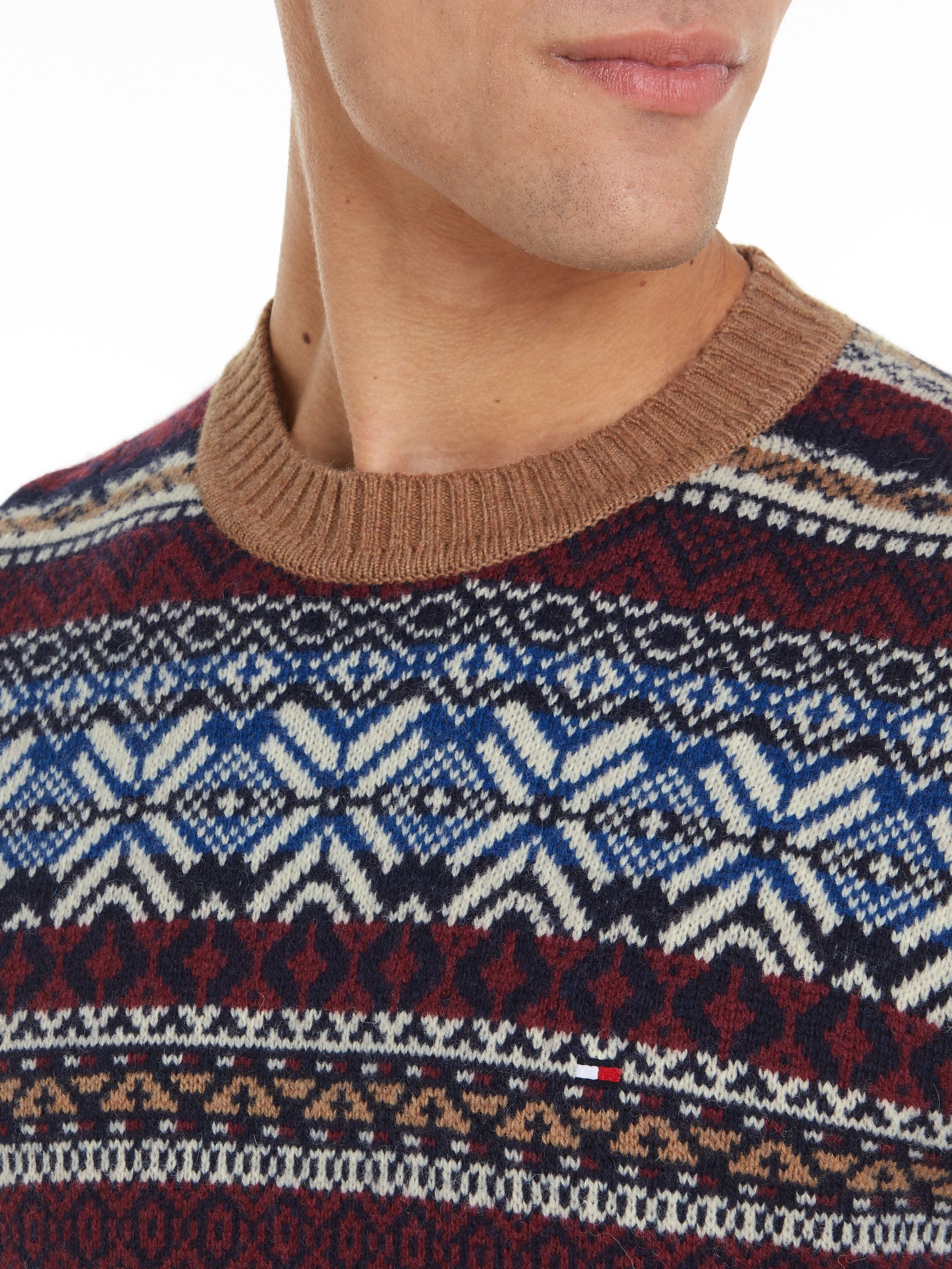 Tommy Hilfiger Trui met ronde hals GIFTING WOOL BLEND FAIRISLE C NK