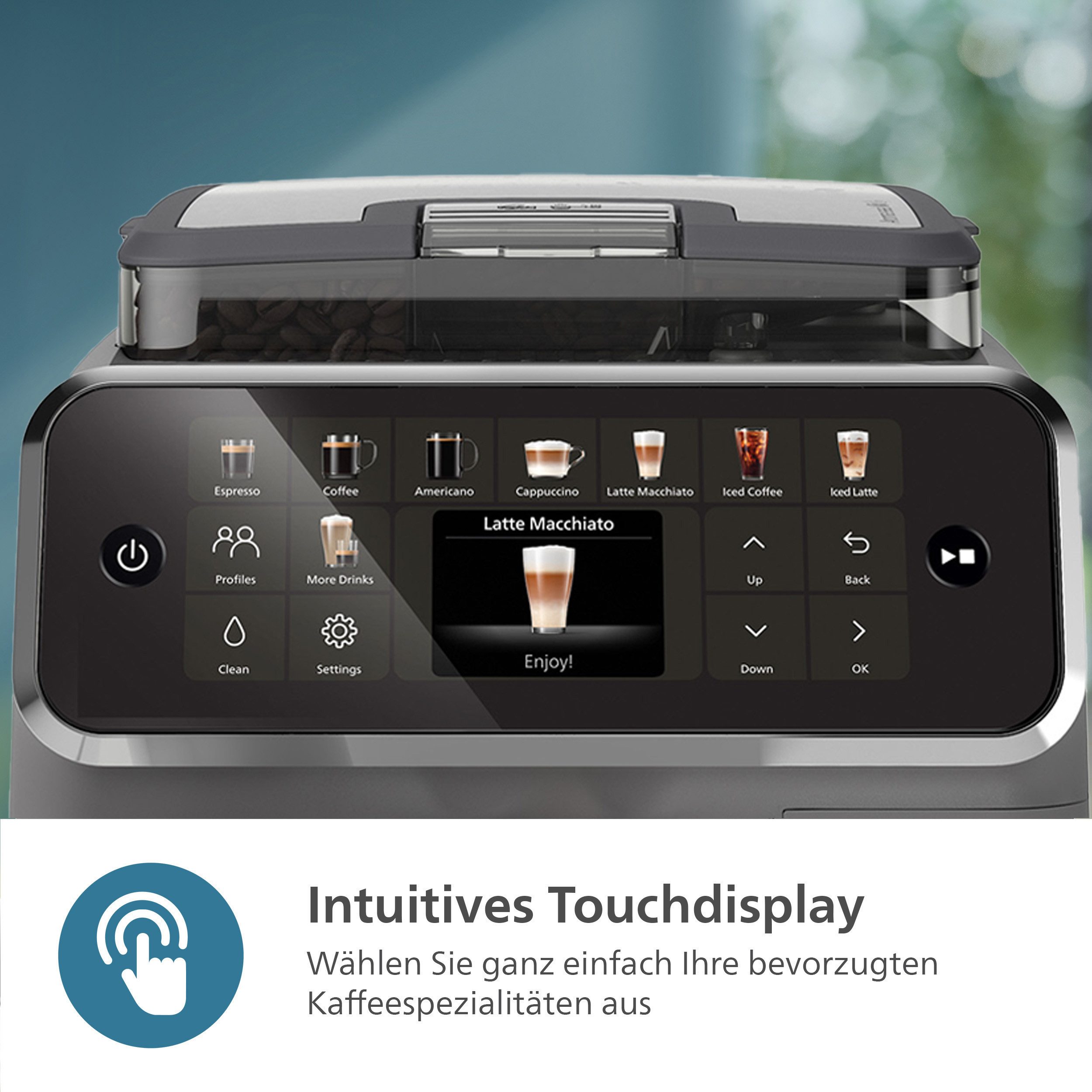 Philips Volautomatisch koffiezetapparaat EP5547/90 5500 Series, 20 koffiespecialiteiten (heet of ijskoud)