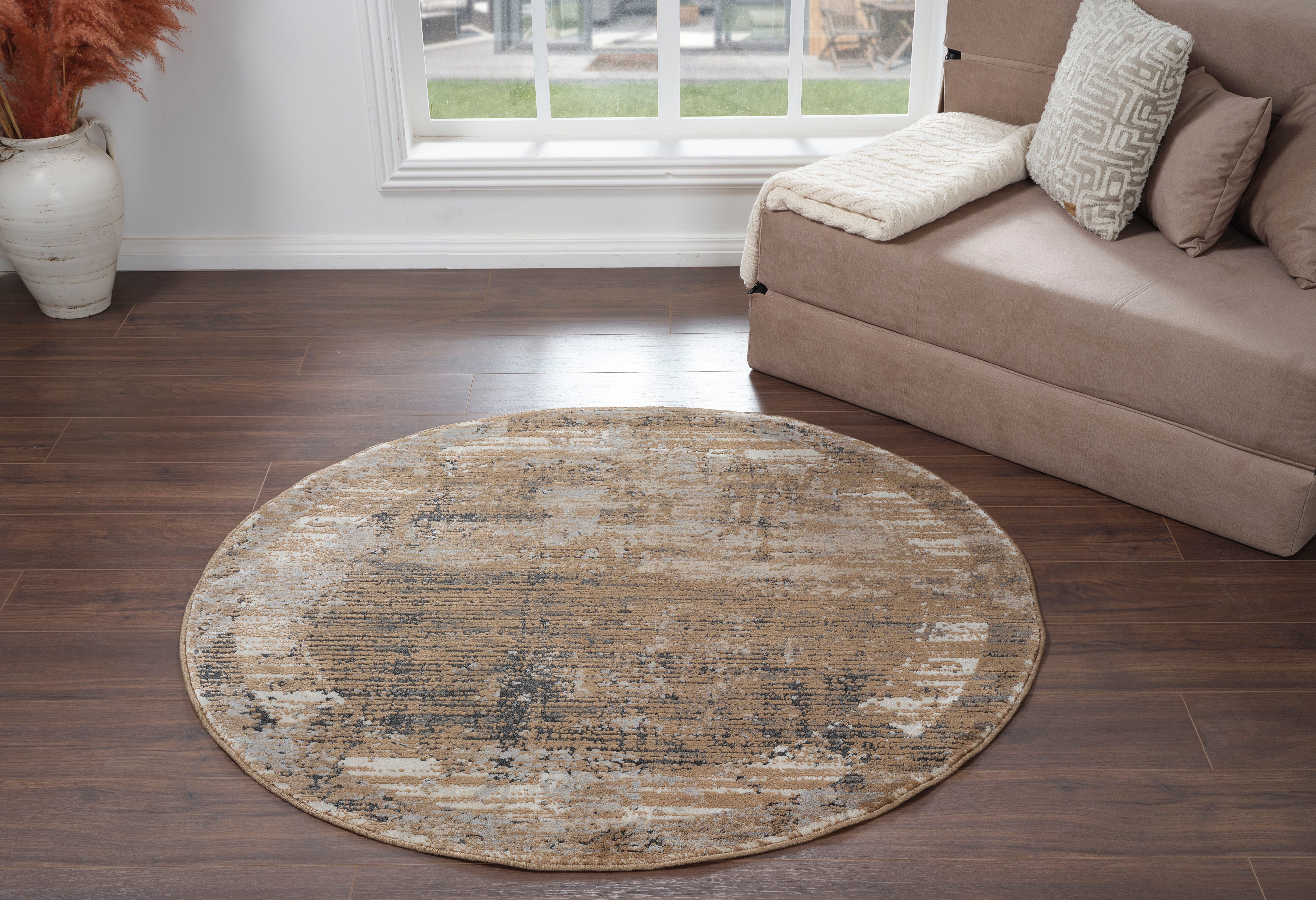 my home Vloerkleed Hamsa discrete glans, krimp-garen-effect, in vintage-look, dichte kwaliteit