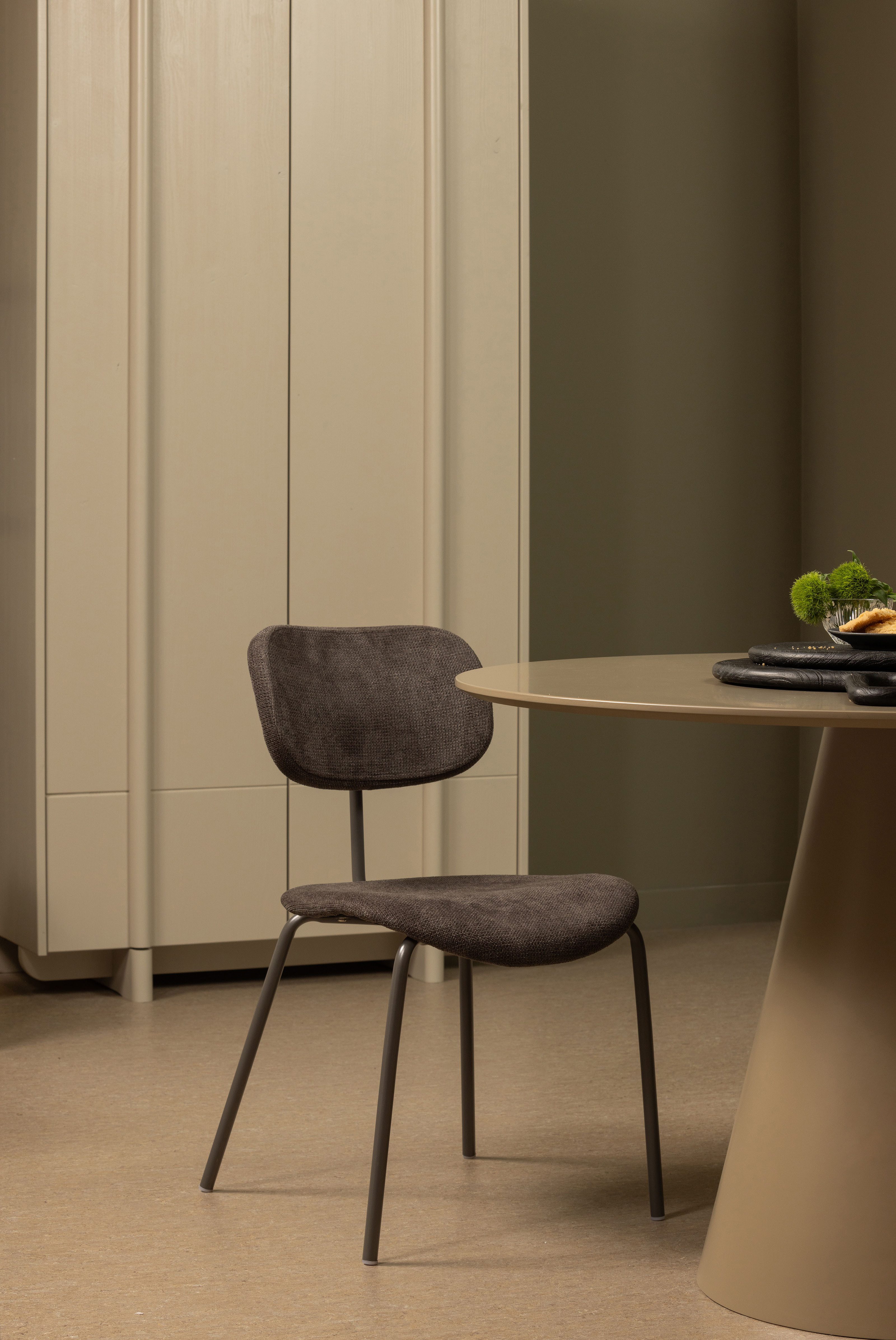 WOOOD Eetkamerstoel Link slank ontwerp, gepolsterd, hoogte 93 cm x breedte 79 cm (set, 2 stuks)