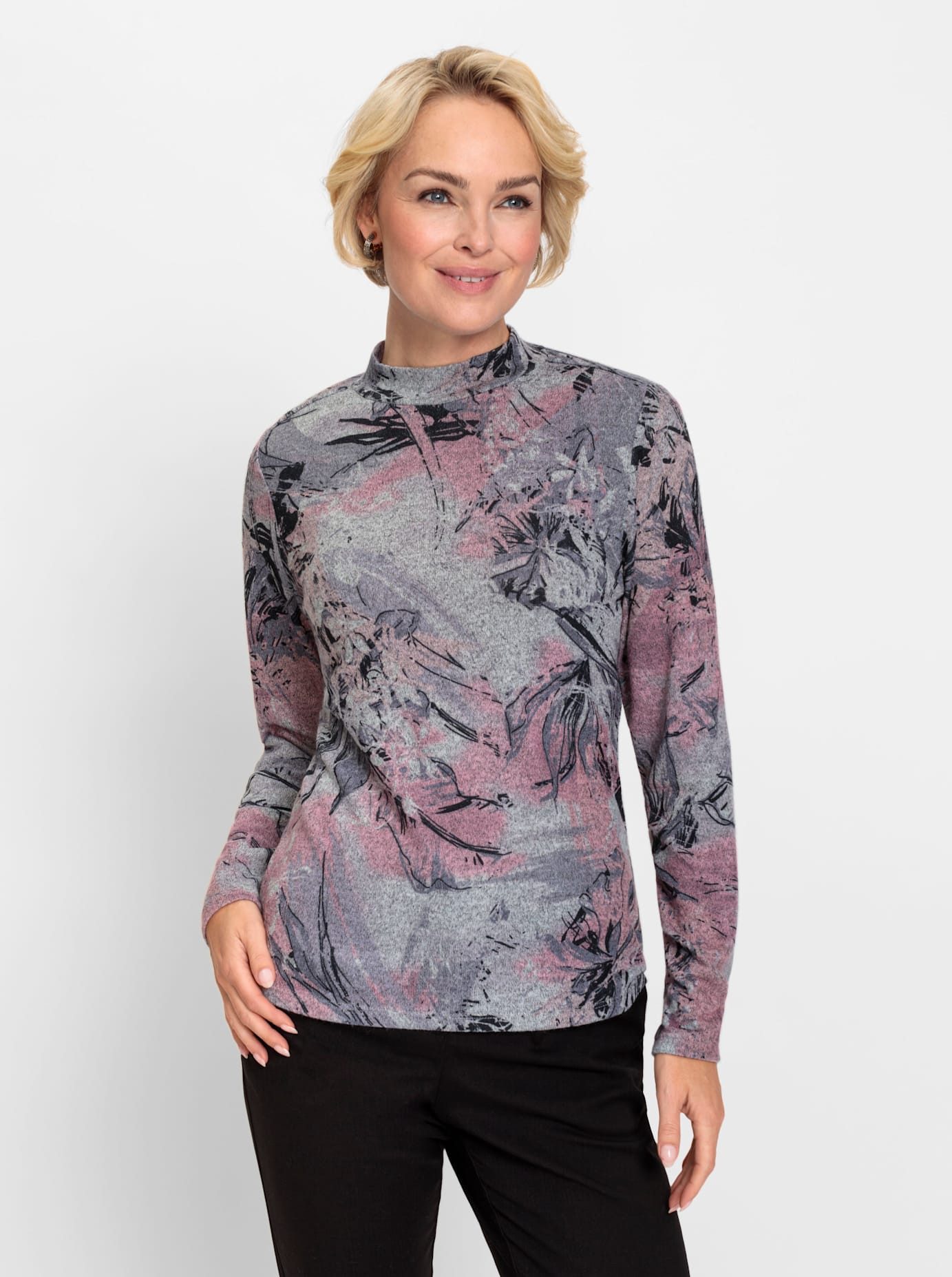 Classic Shirt met staande kraag Wintershirt (1-delig)