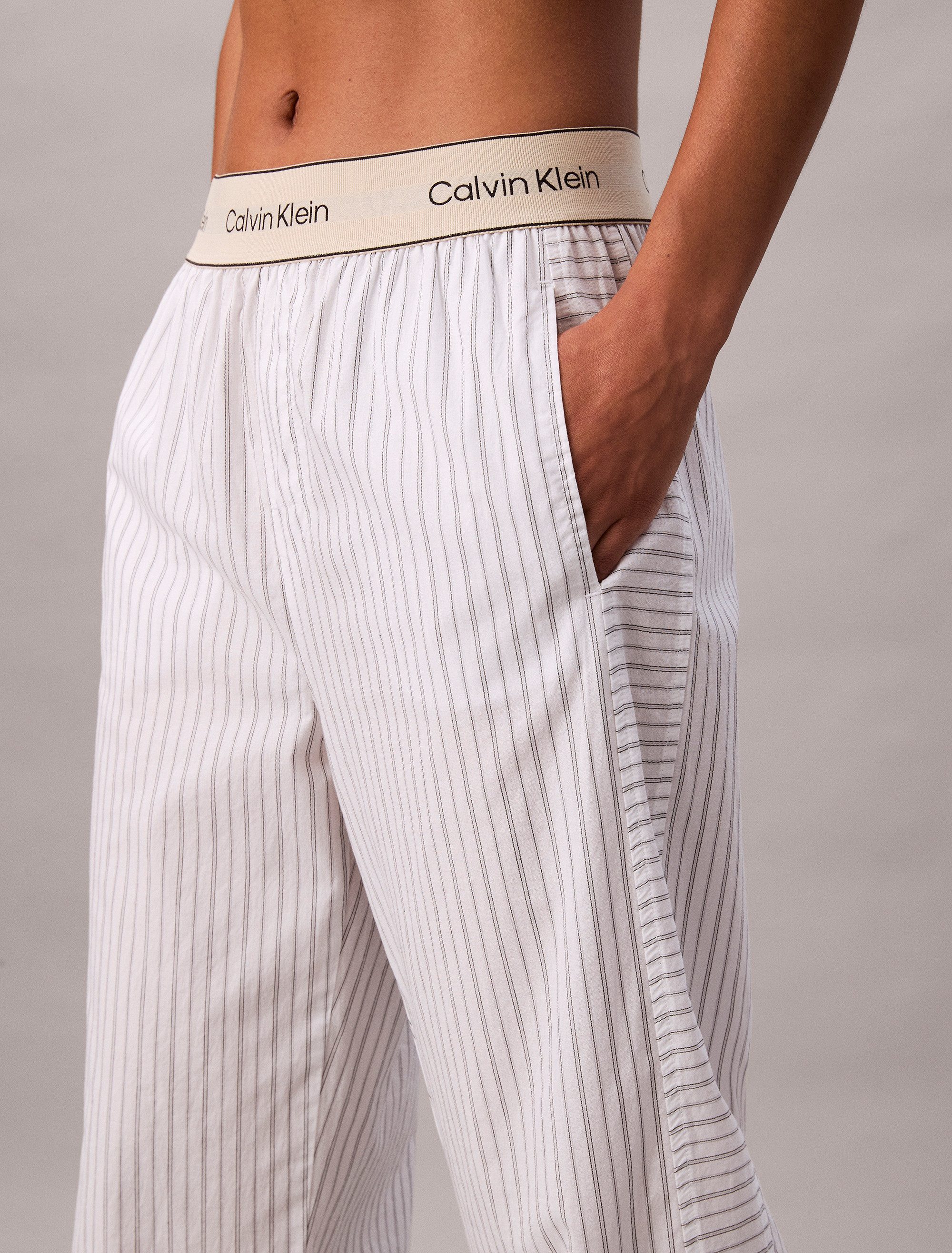 Calvin Klein Pyjamabroek LOGO SUPER POPLIN PANT