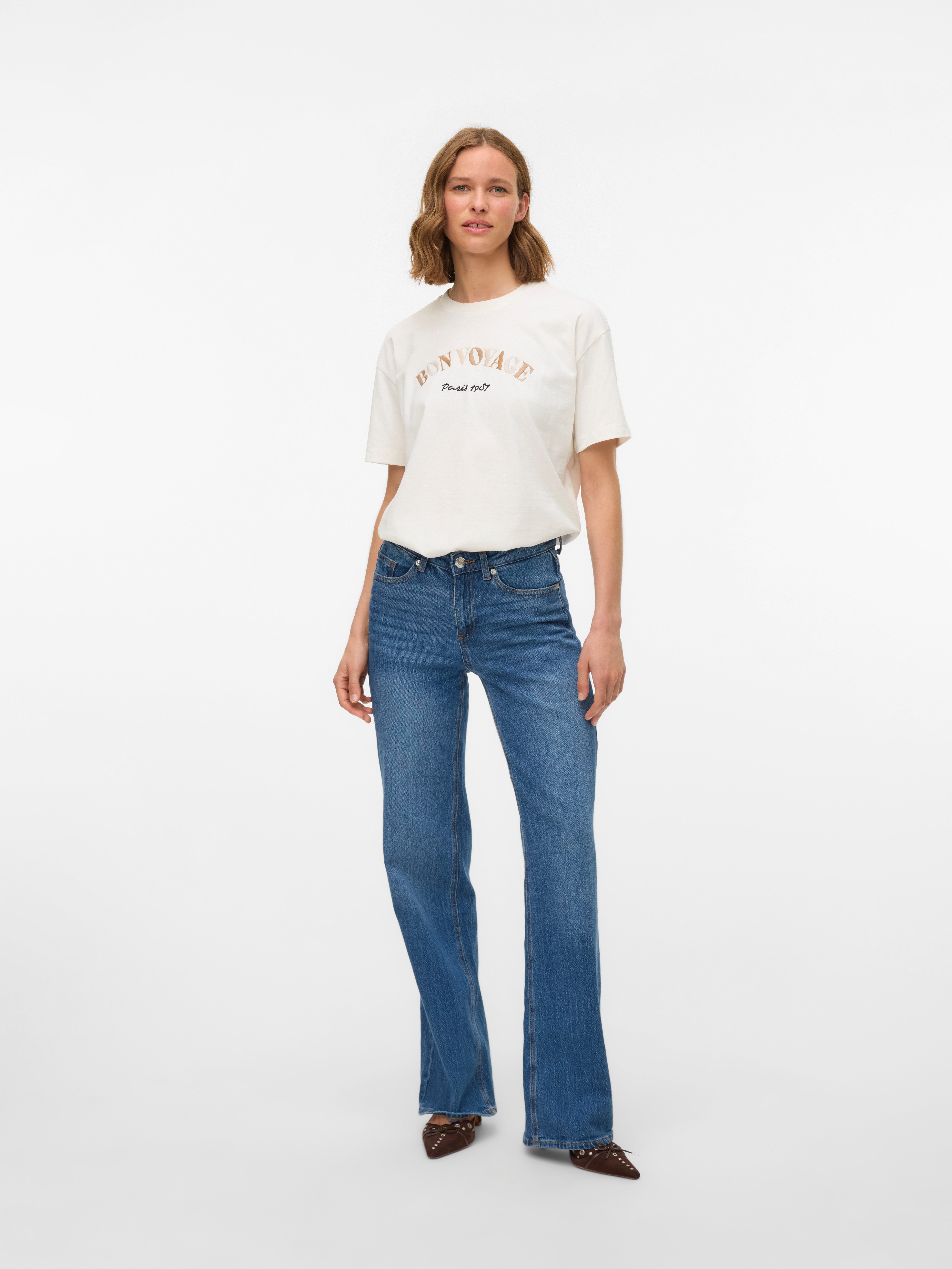 Vero Moda Shirt met korte mouwen VMSARA MIA SS TOP BOX JRS SPE GA