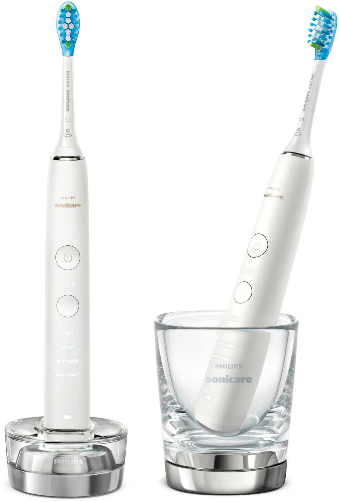 gracht schilder Leer Philips Sonicare Elektrische tandenborstel HX9914/55 DiamondClean Premium  ultrasone tandenborstel, set van 2 inclusief oplaadglas in de online shop |  OTTO