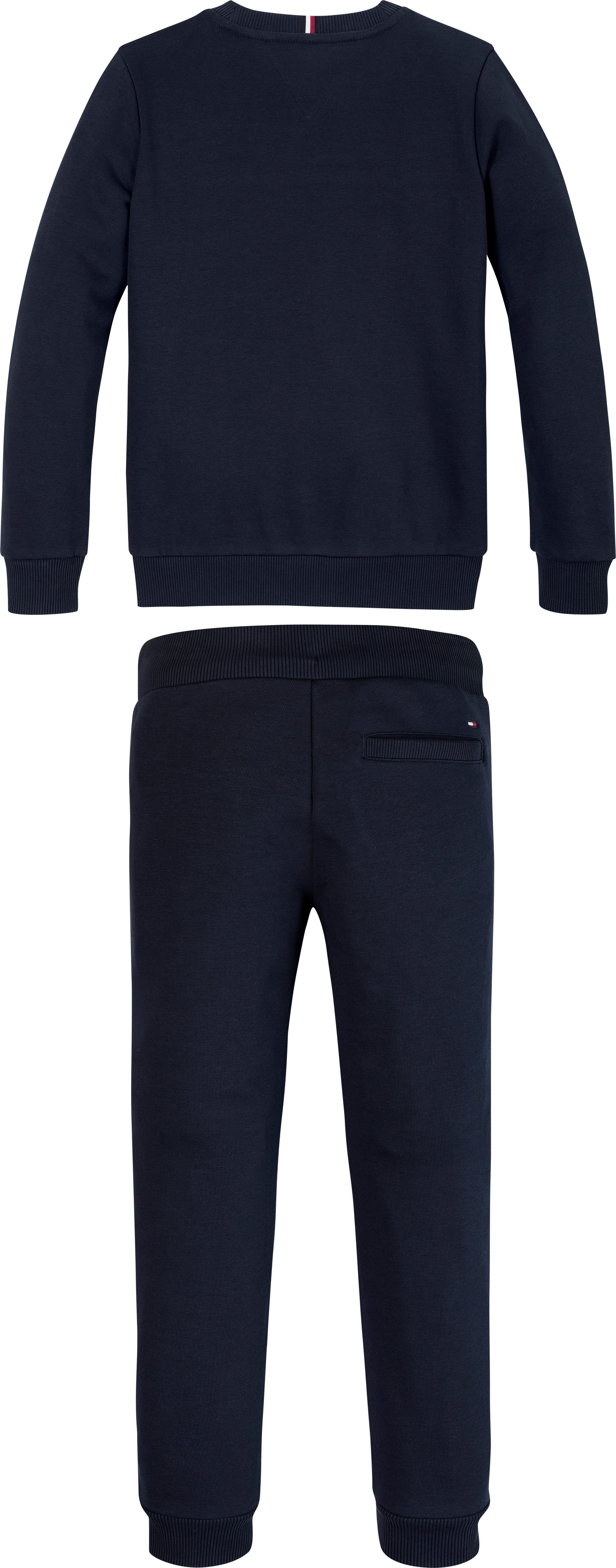 Tommy Hilfiger Shirt met lange mouwen en broek TH RIB INSERT SET met een logo-opschrift (set, 2-delig, 2-delig)