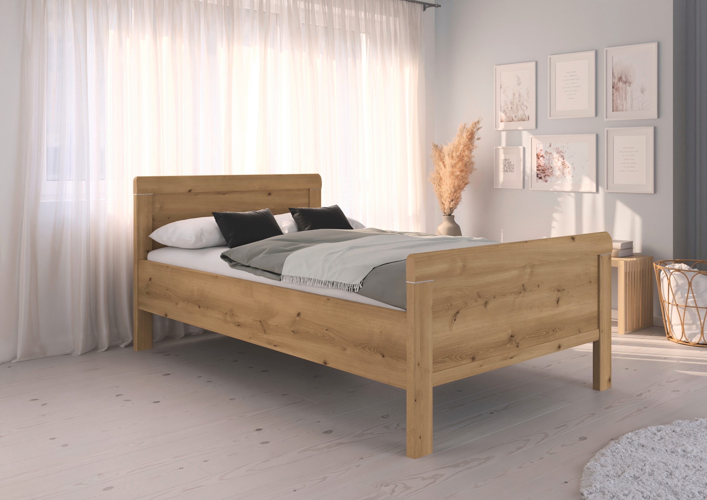 rauch Bed Eenpersoons Stollenbed EVELYN in comfortabele hoogte van houtmateriaal in elegante stijl made in germany