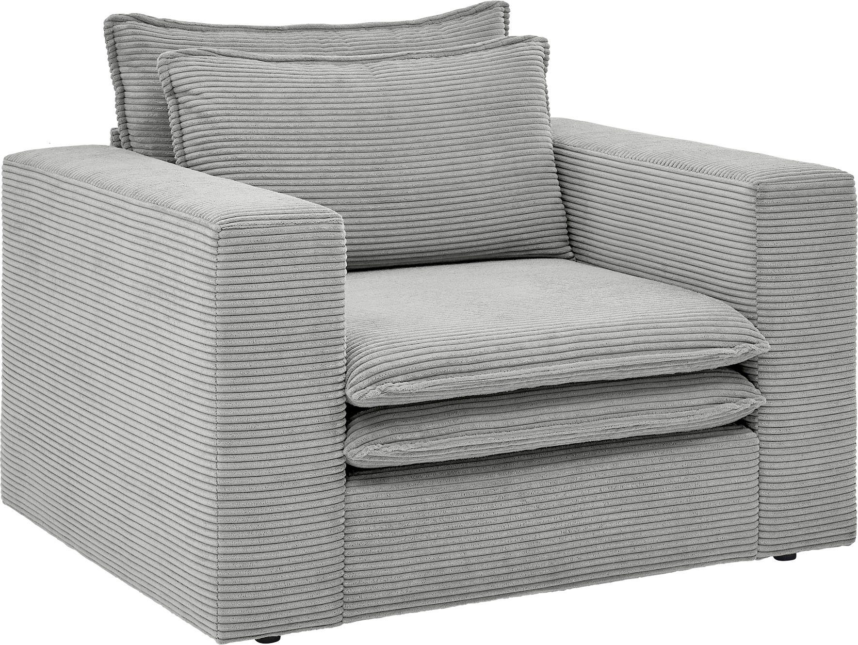 Places of Style Fauteuil PIAGGE Hoogwaardige cord- passend bij de serie PIAGGE