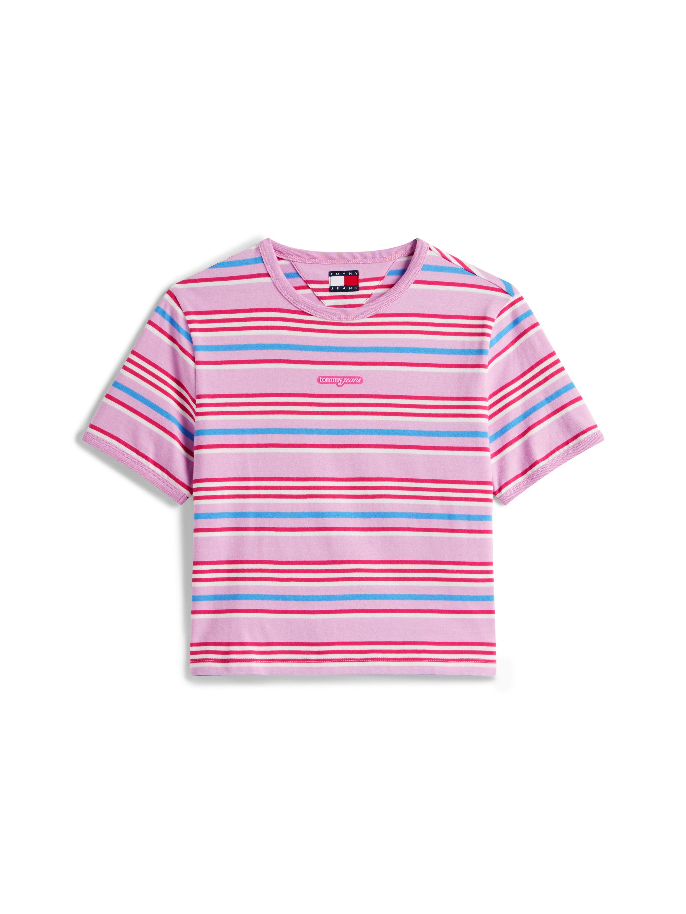 TOMMY JEANS Shirt met korte mouwen TJW REG SH SCRIPT STRIPE TEE