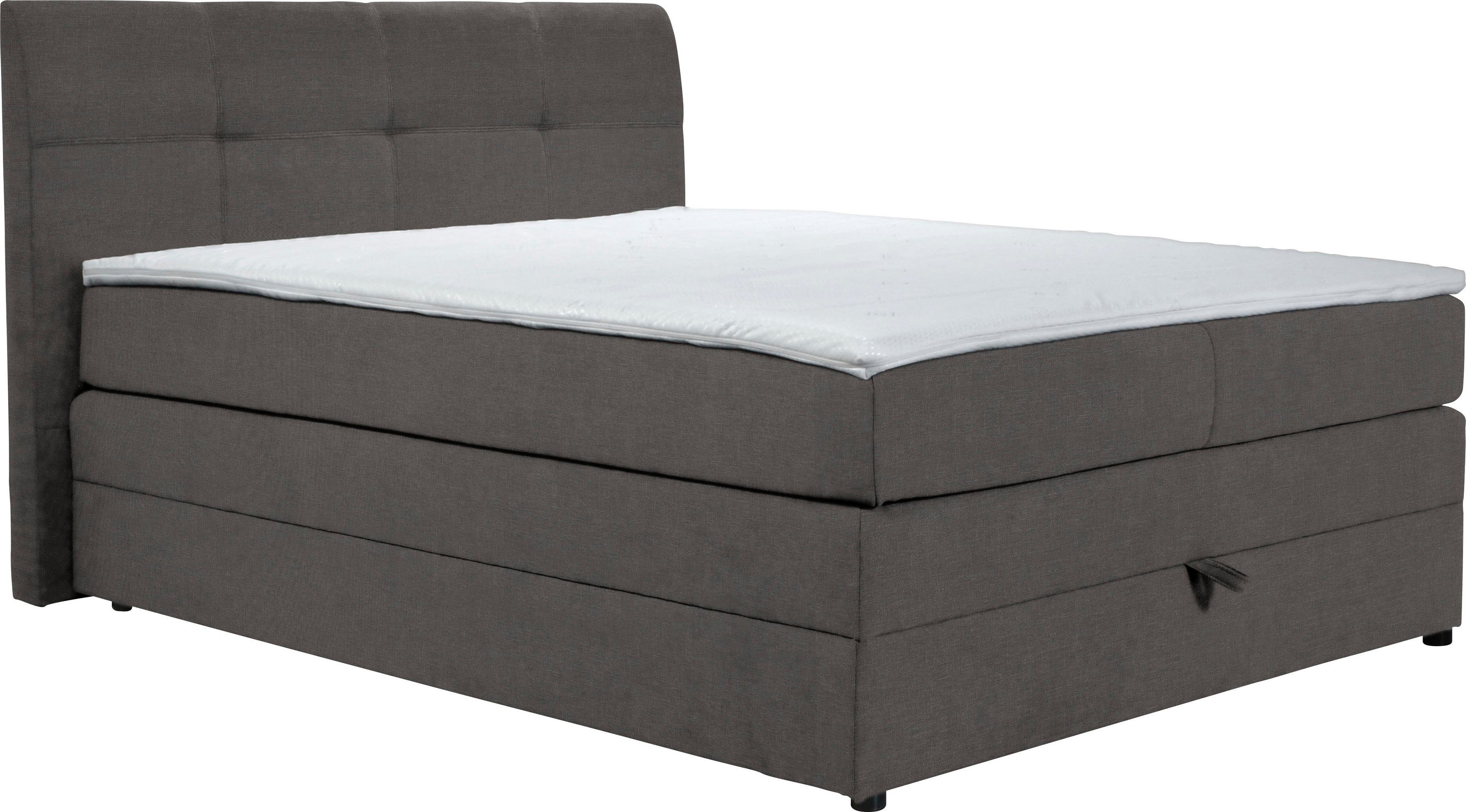 DELAVITA Boxspring Finja bijzonder comfortabele lighoogte, met praktische bedkist (4 stuks)