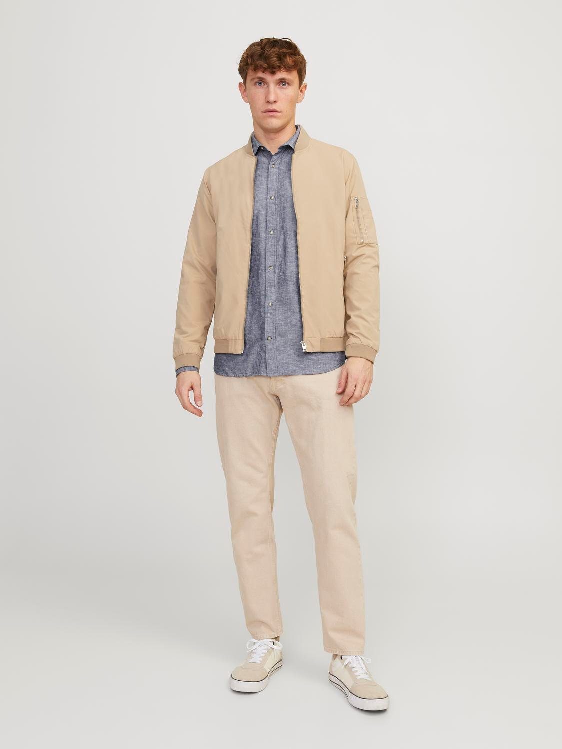 Jack & Jones Overhemd met lange mouwen JJESUMMER LINEN BLEND SHIRT LS SN