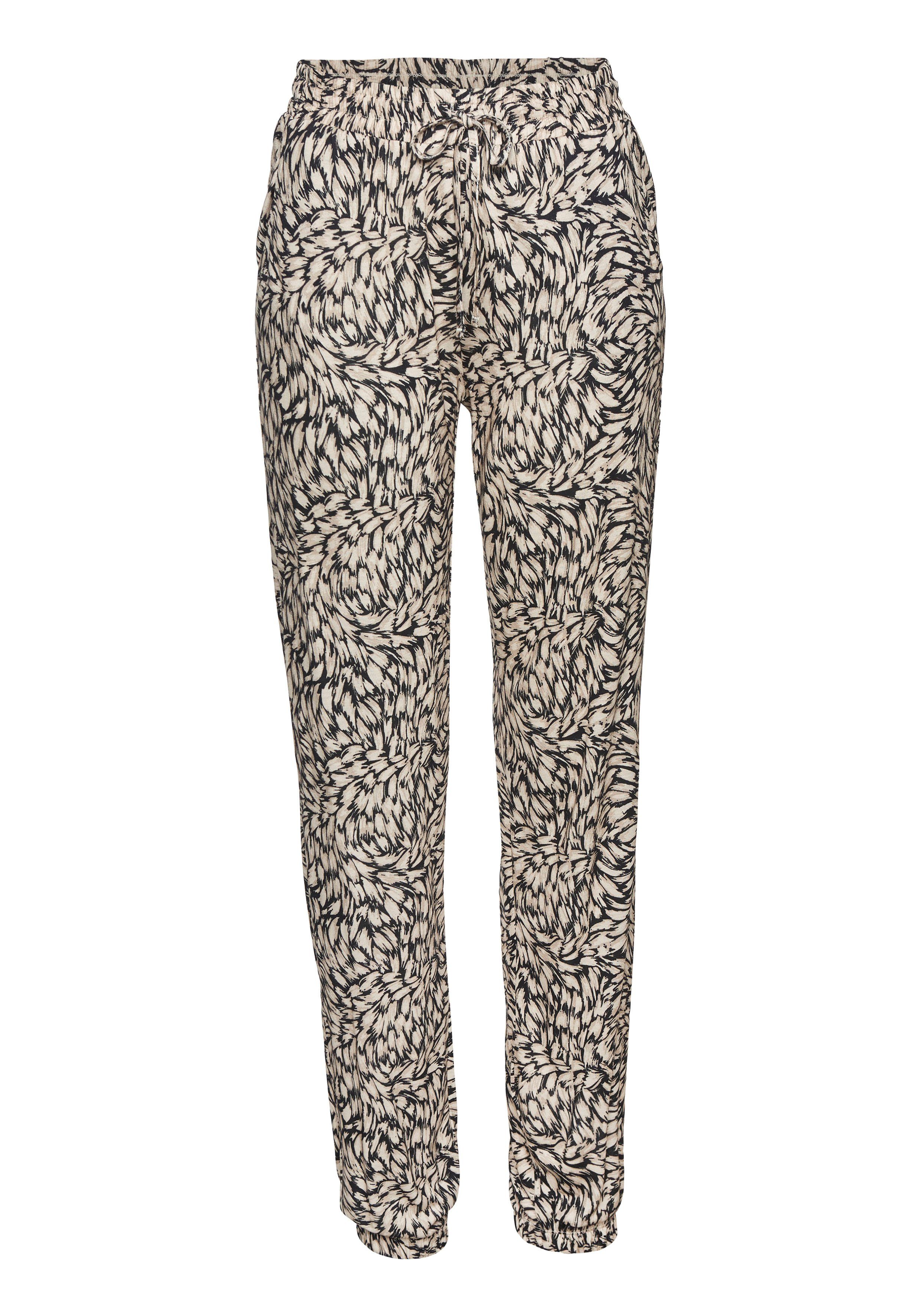 Buffalo Jerseybroek met alloverprint zomerse broek met zakken strandbroek