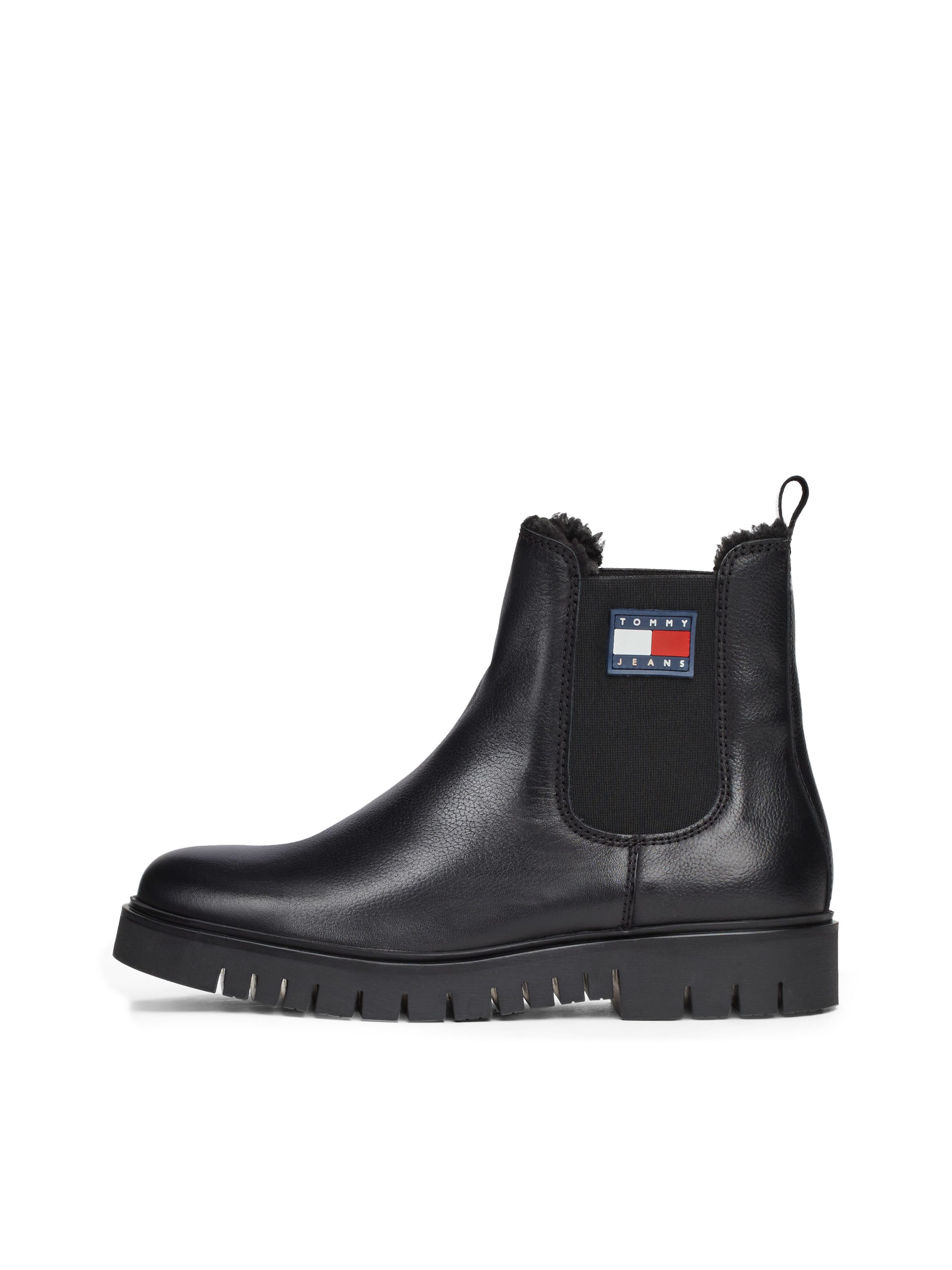 TOMMY JEANS Winterlaarzen TJW CHELSEA BOOT WL blokhak, plateau, chelseaboots, instapschoen met zijlogo