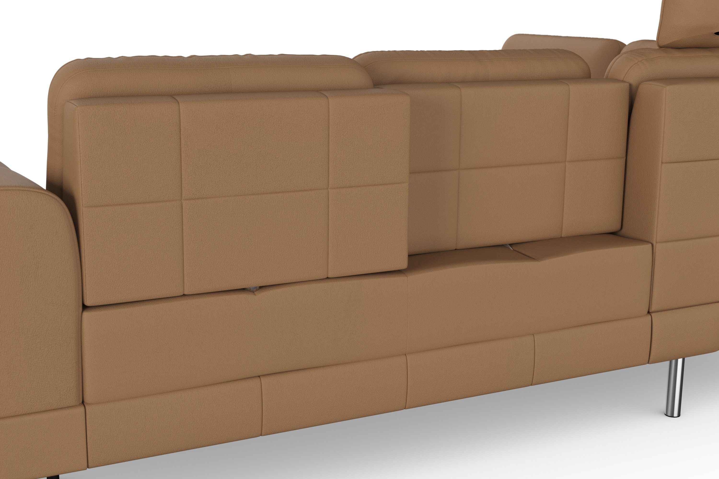 sit&more Hoekbank Bendigo L-vorm inclusief zitdiepteverstelling, bodemvrijheid 15 cm, in 2 pootkleuren